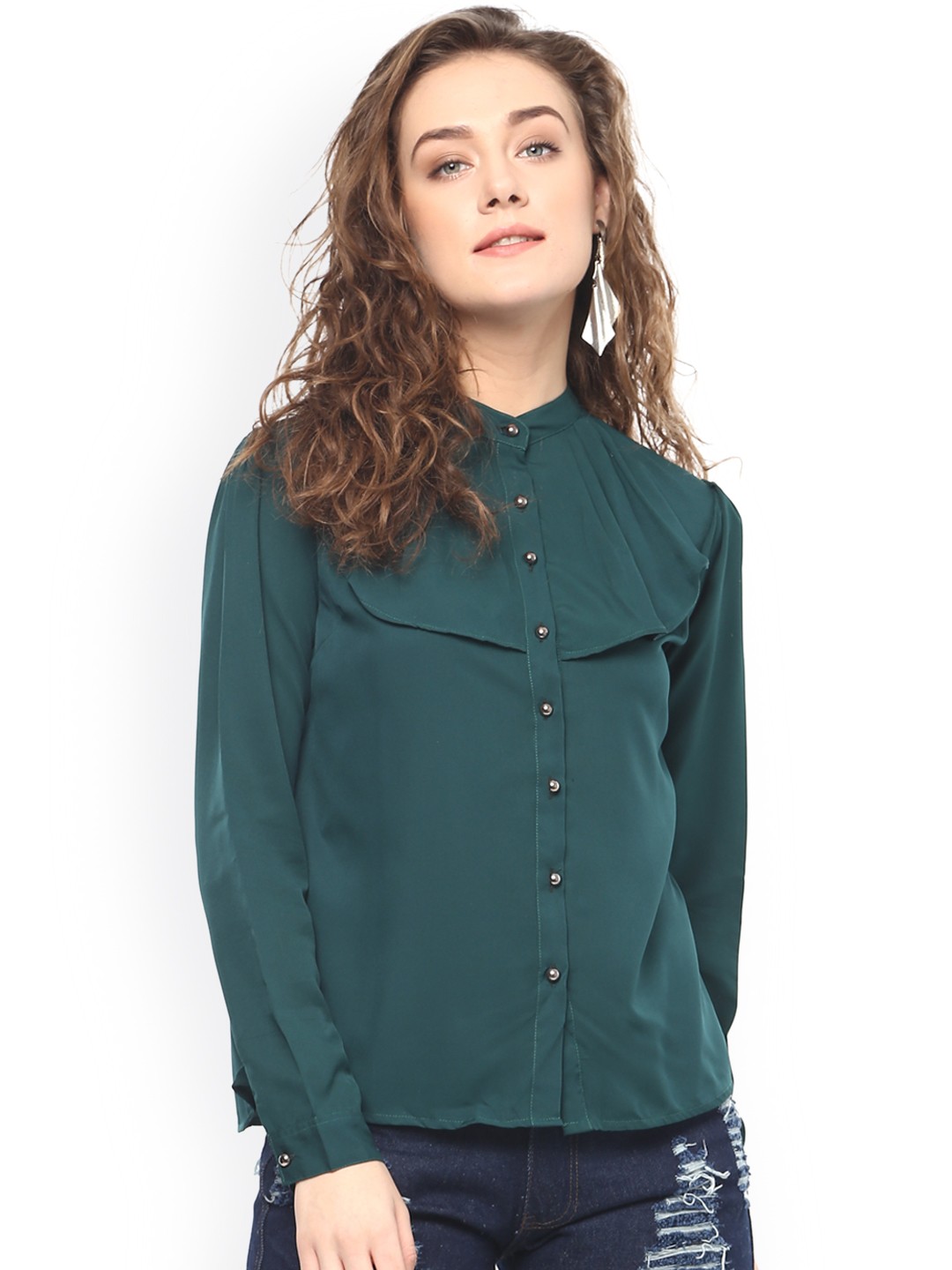 

Mayra Women Green Solid Top
