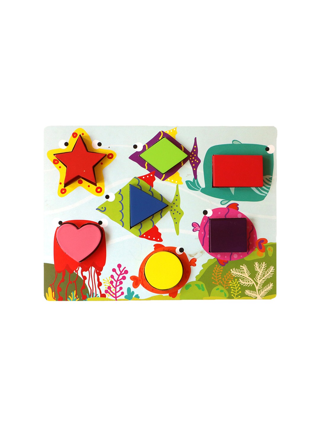 

shumee Kids Multicoloured Under the Sea Shape Puzzle Set, Multi