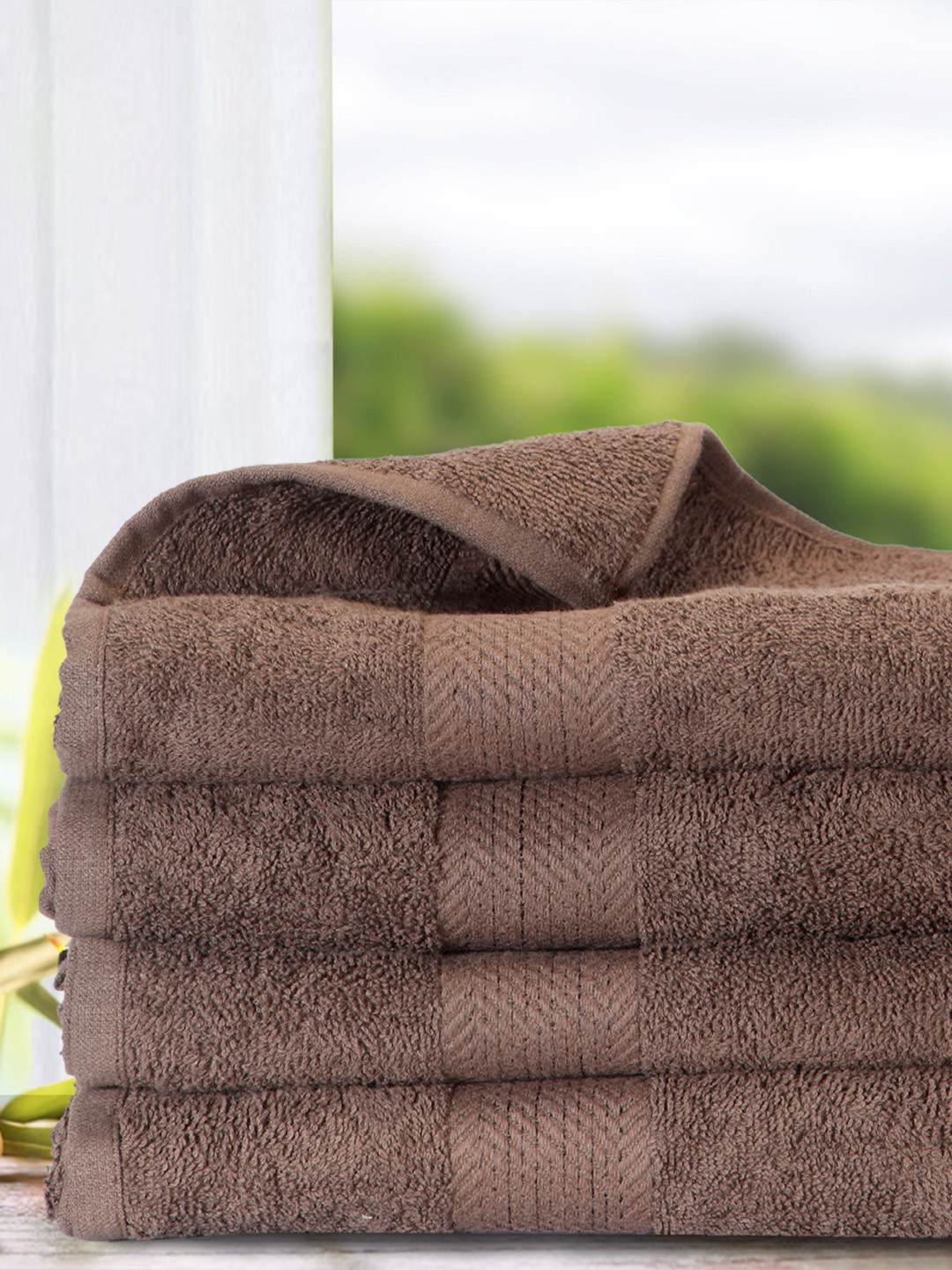 

BIANCA Set of 4 Brown 400 GSM Bath Towels