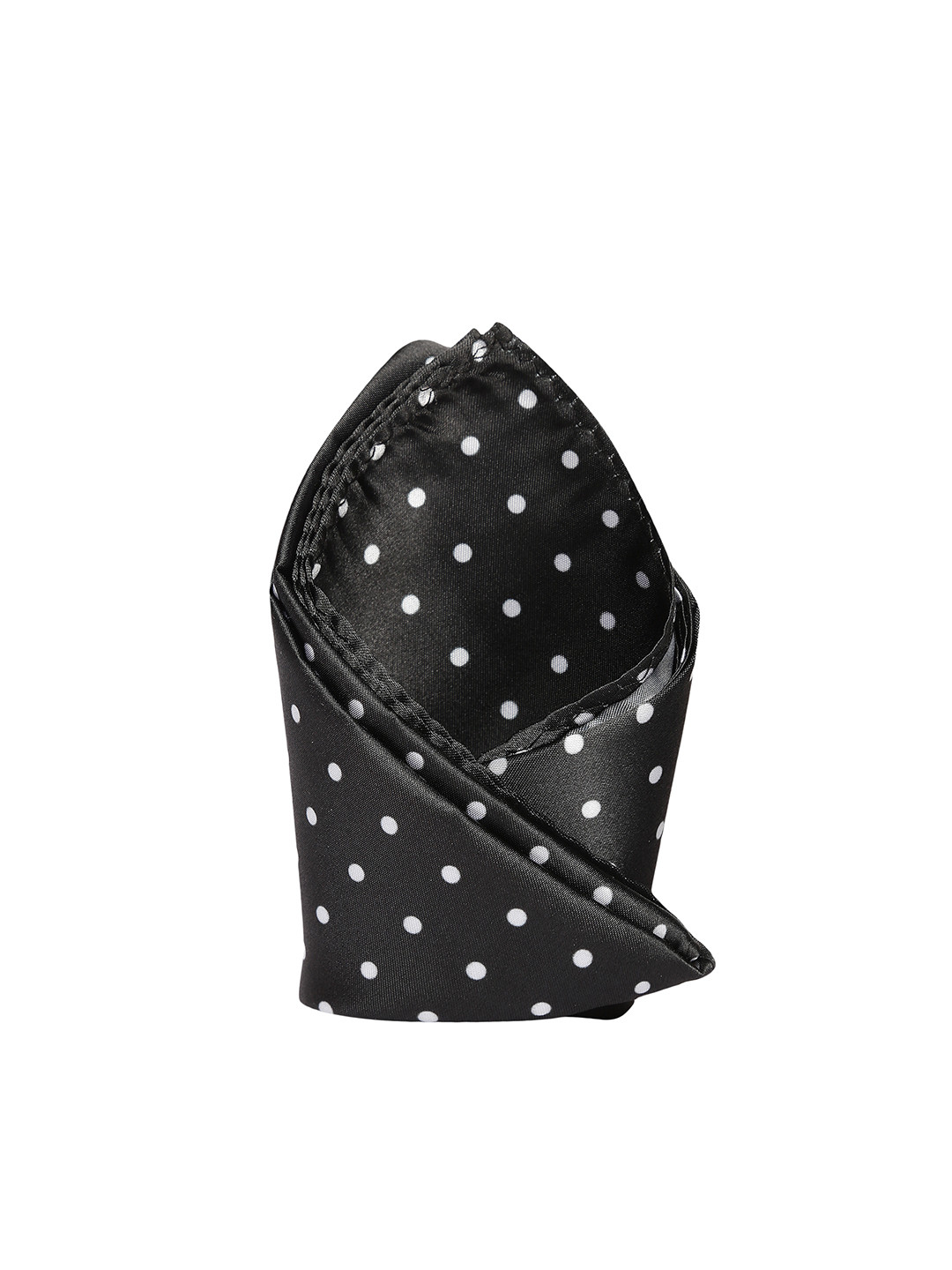 

Alvaro Castagnino Black & White Polka-Dotted Pocket Square