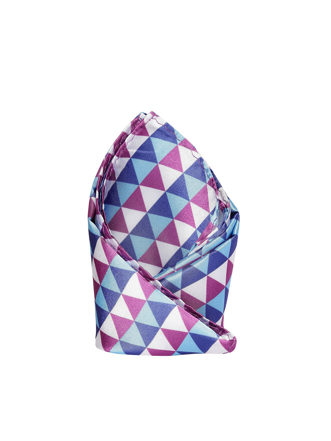 

Alvaro Castagnino Blue, Purple & White Geometric Print Pocket Square