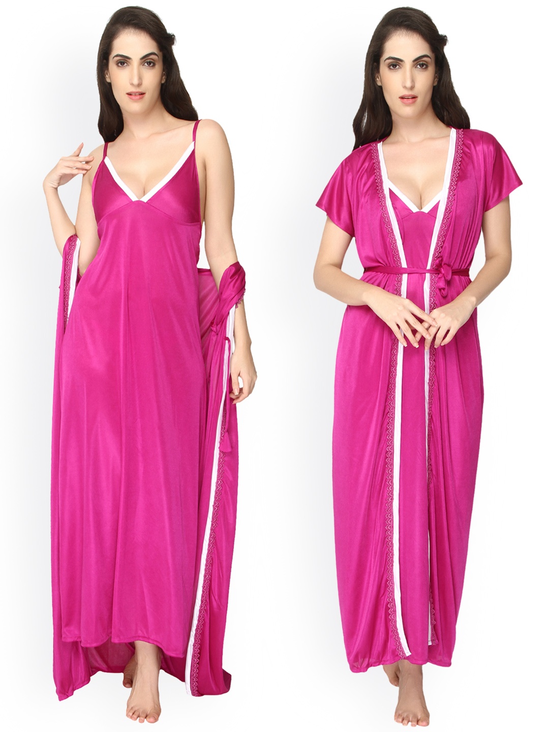 

Pretty Awesome Rose Solid Nightdress PTAS56