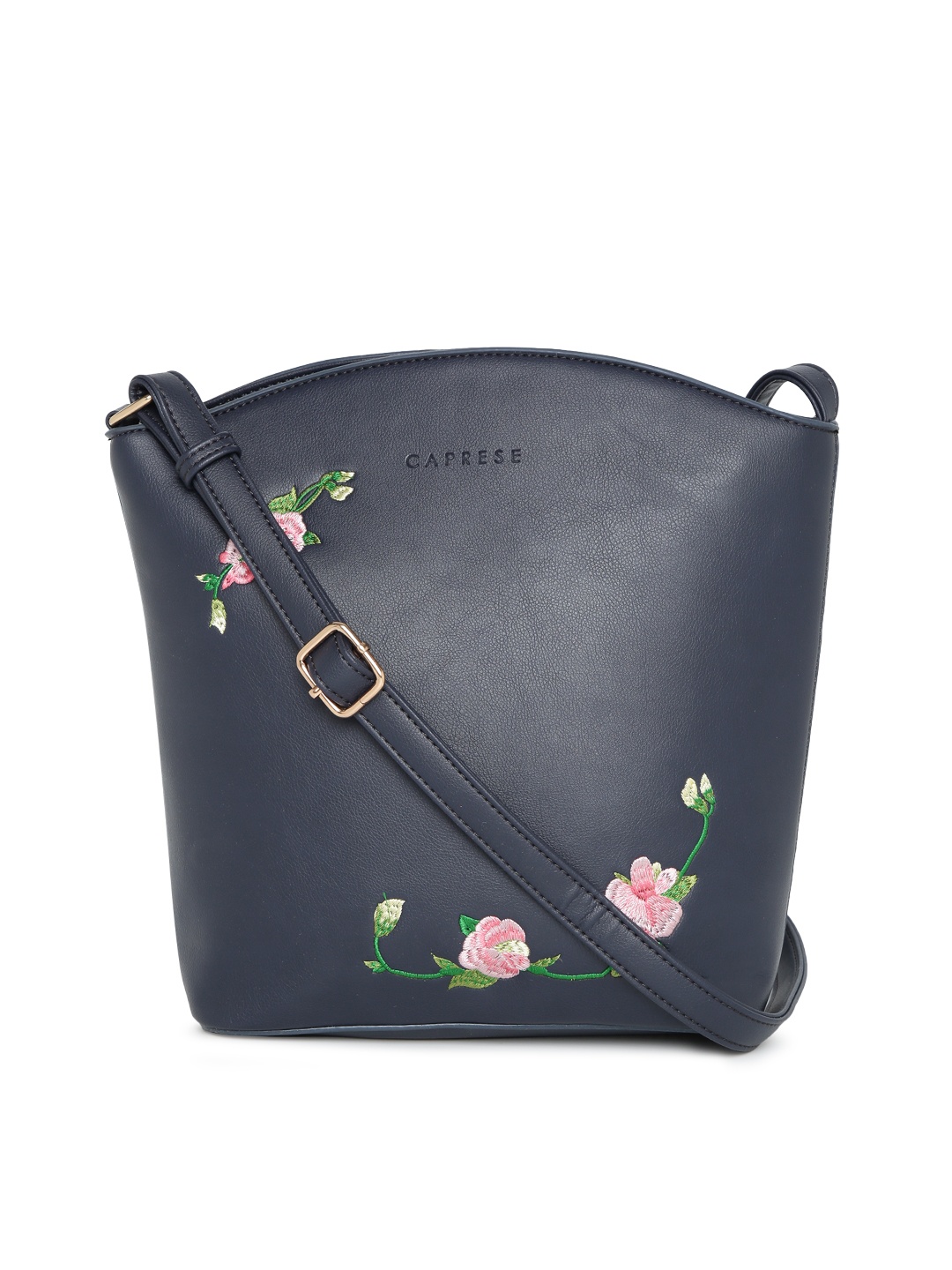 

Caprese Navy Blue Printed Sling Bag