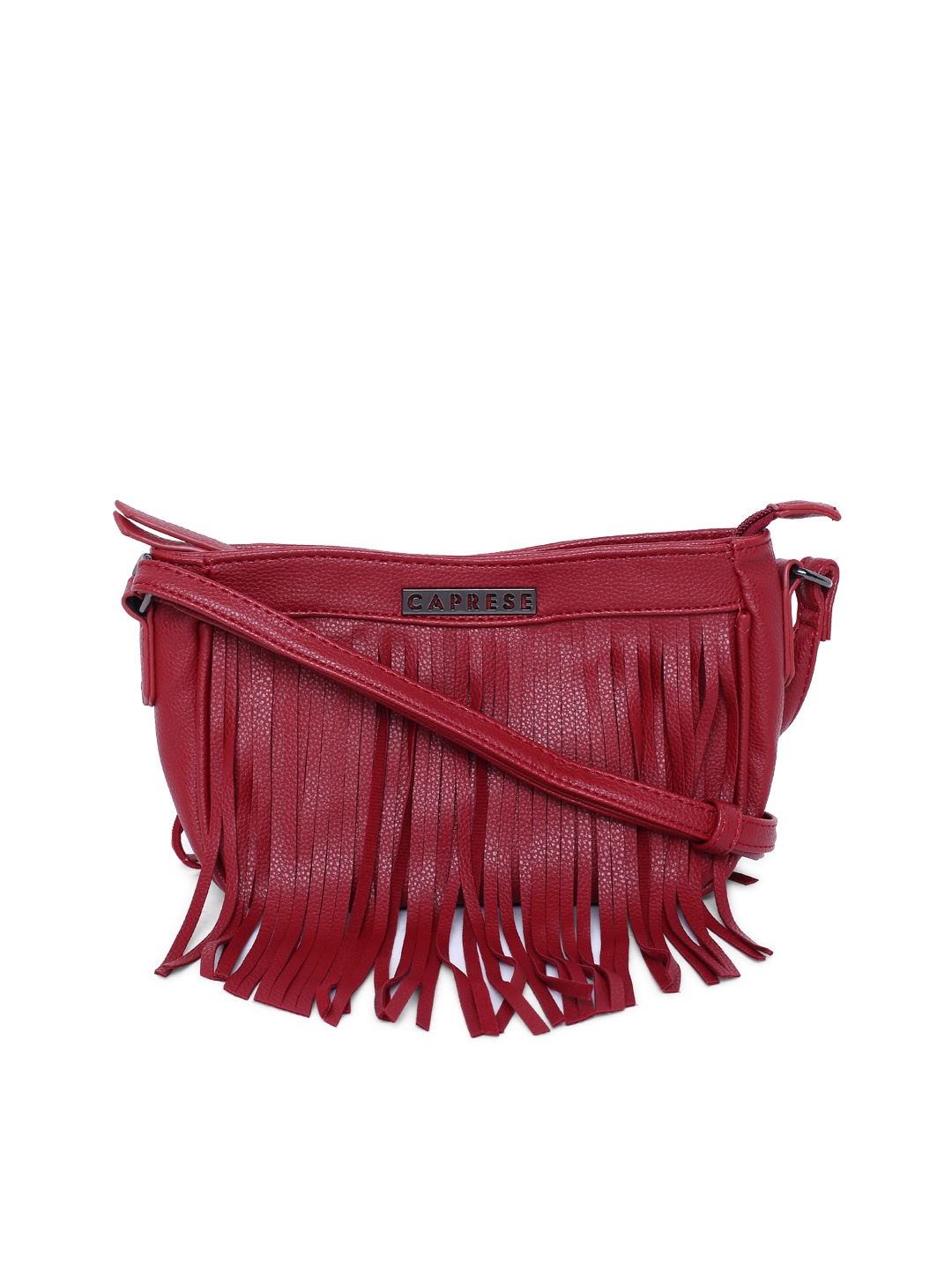 

Caprese Maroon Solid Sling Bag