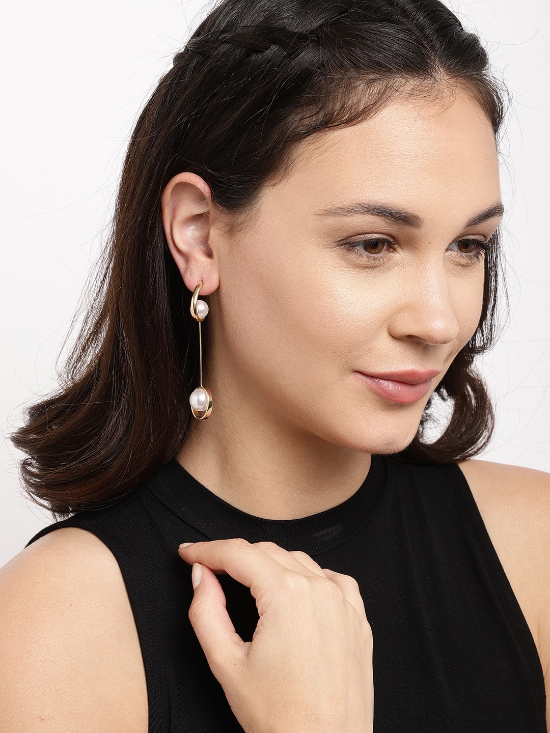 

Ayesha Gold-Toned Contemporary Drop Earrings