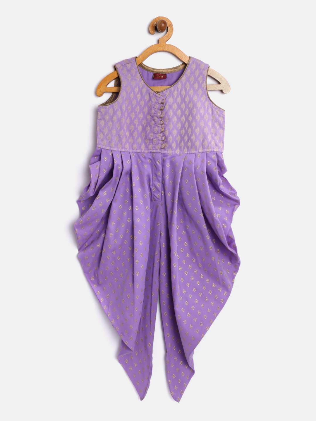 

Twisha Purple Printed Dhoti Style Jumpsuit