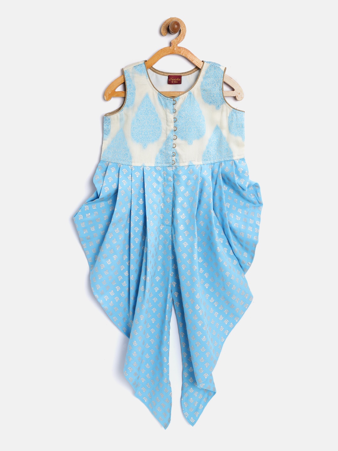 

Twisha Blue Printed Dhoti Style Jumpsuit