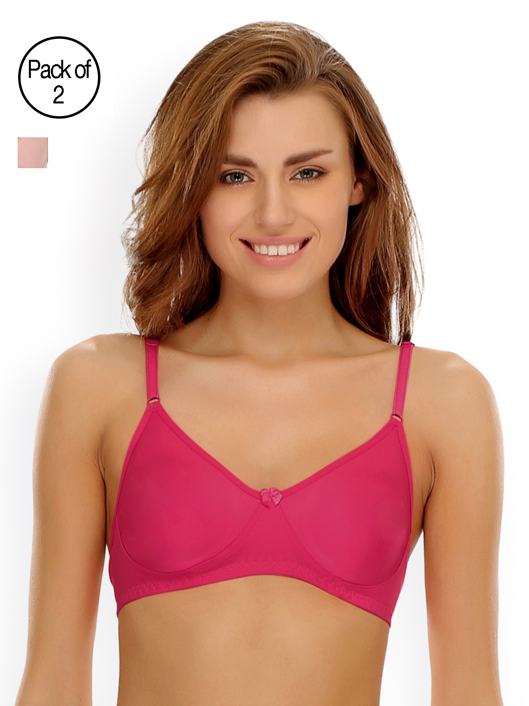 

Clovia Pack Of 2 Bra, Pink