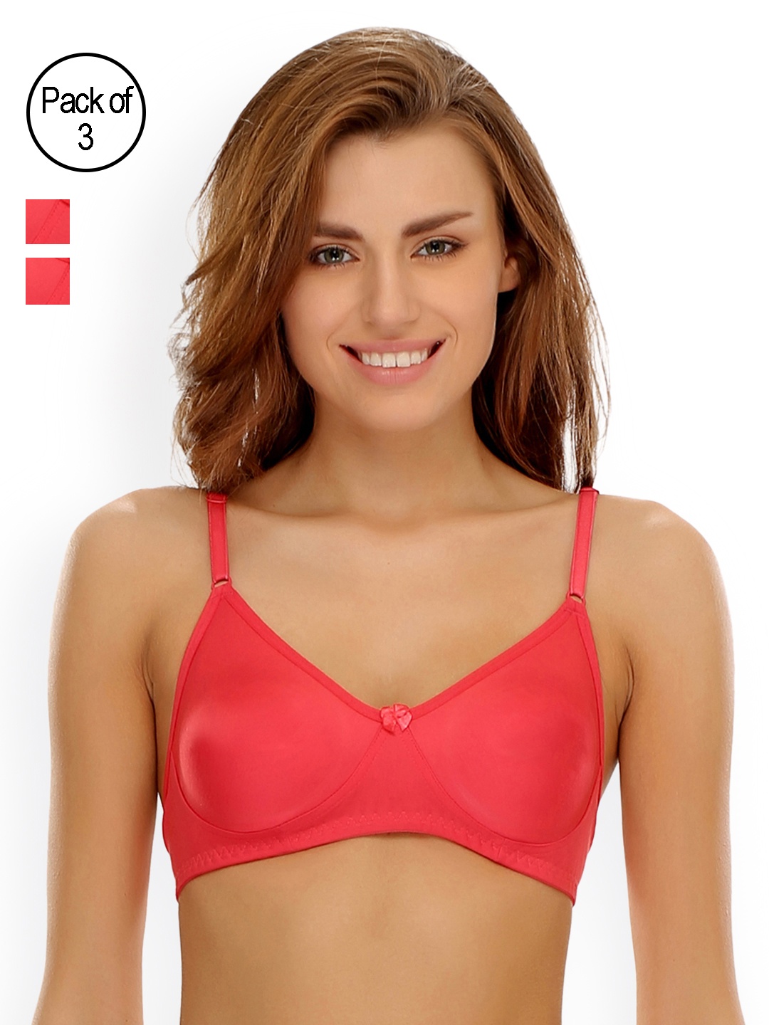 

Clovia Pack Of 3 Bra, Pink