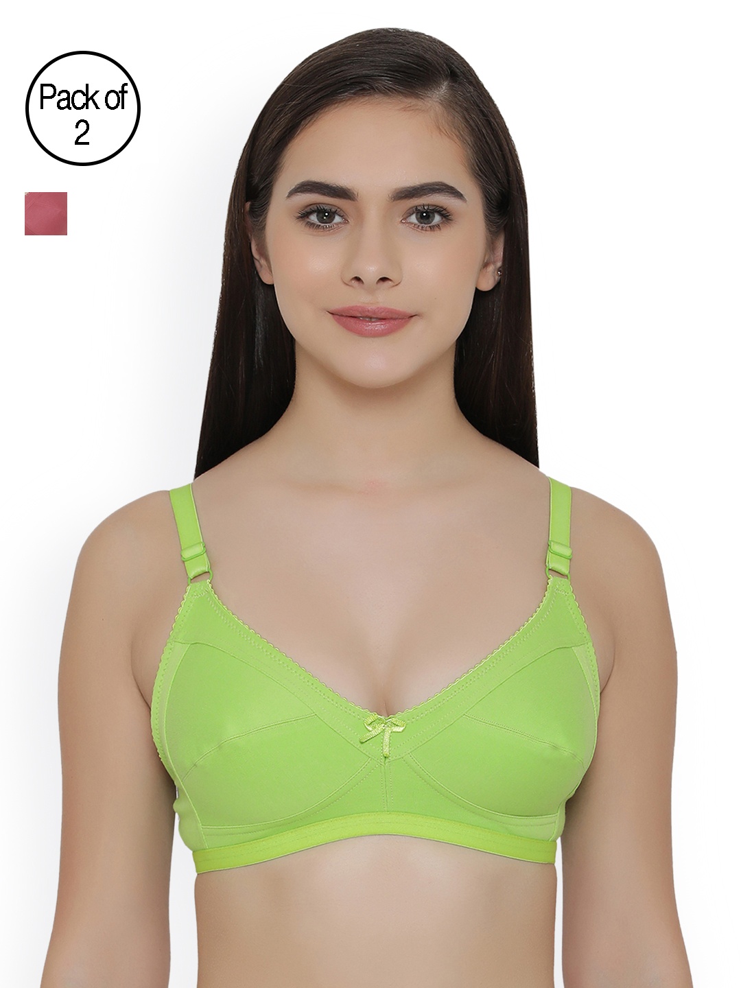 

Clovia Pack Of 2 Bra, Green