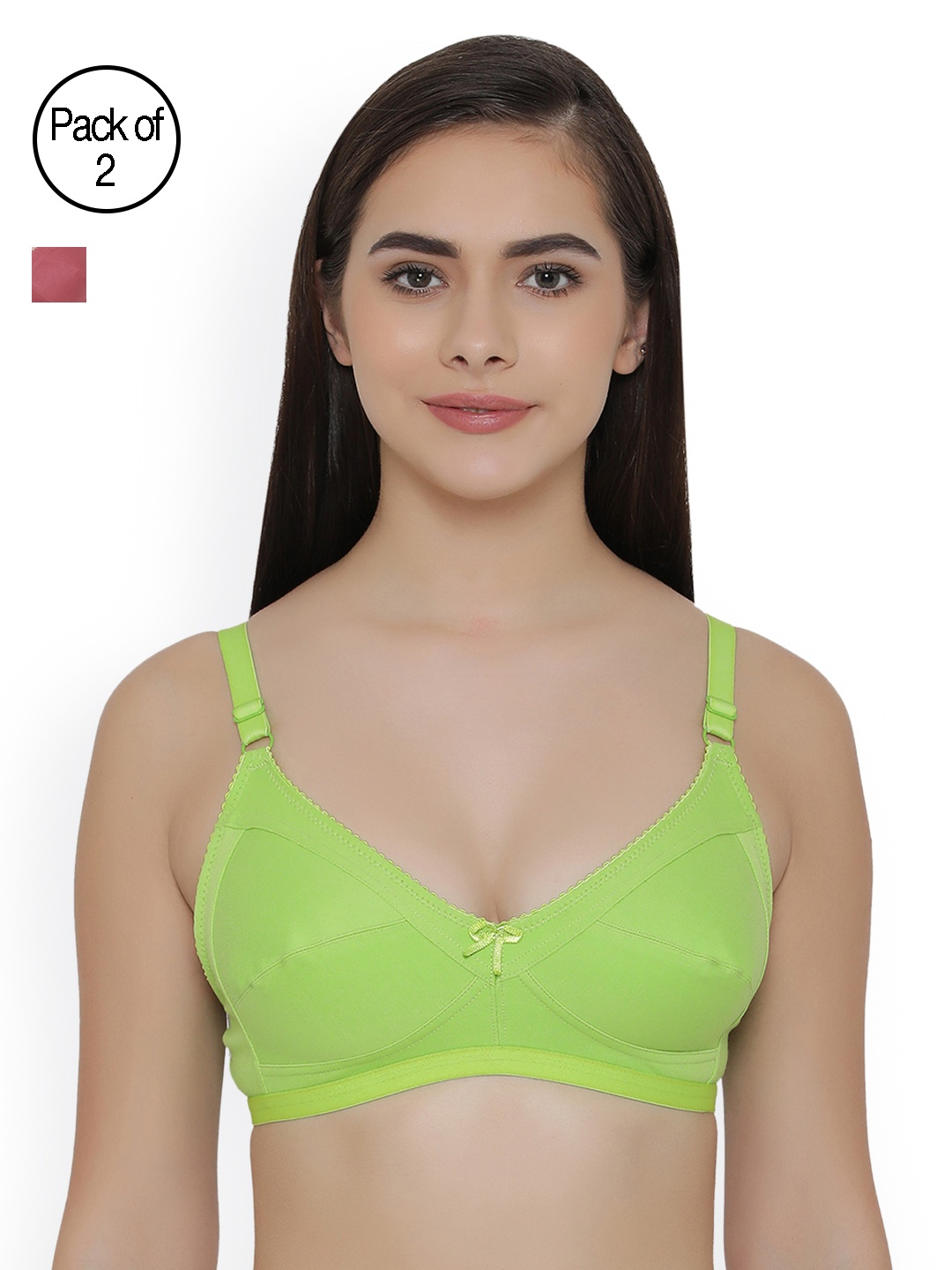 

Clovia Pack Of 2 Bra, Pink