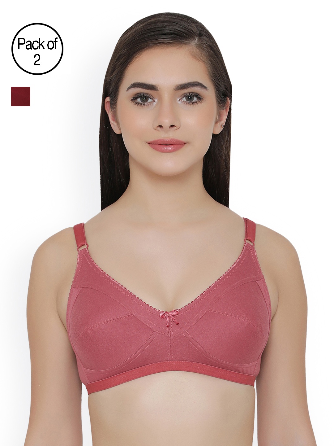 

Clovia Pack Of 2 Bra, Maroon
