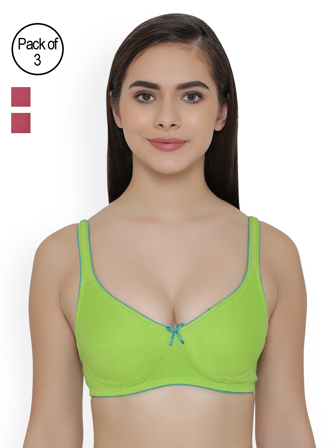 

Clovia Pack Of 2 Bra, Green
