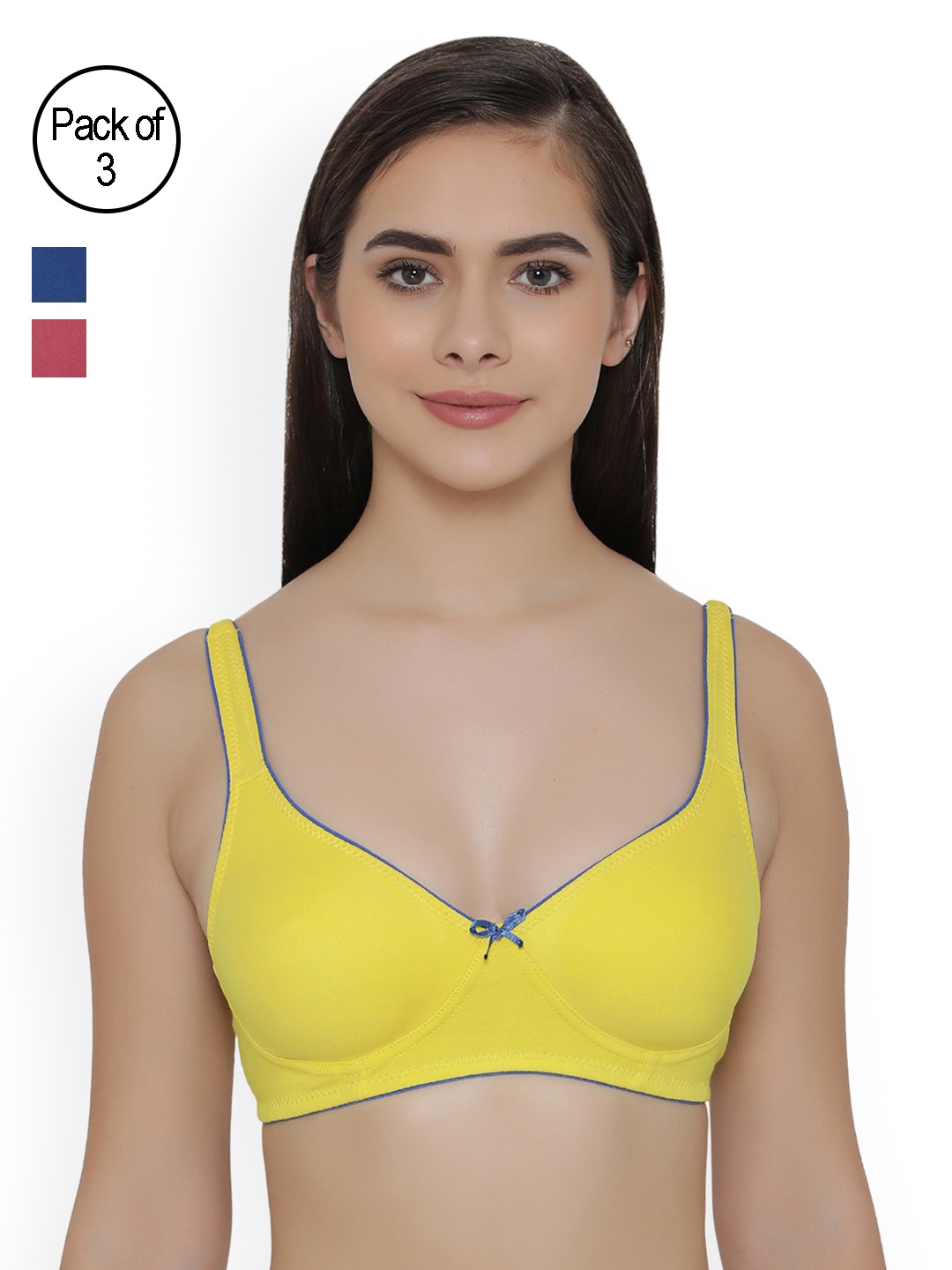 

Clovia Pack Of 3 Bra, Yellow