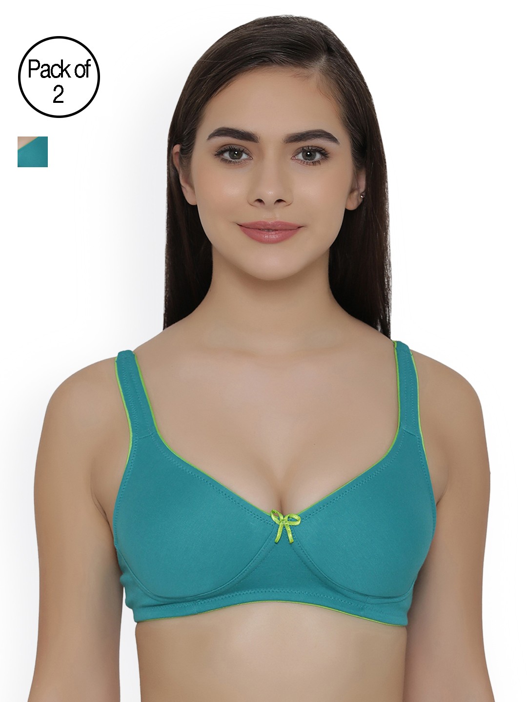 

Clovia Pack Of 2 Bra, Green