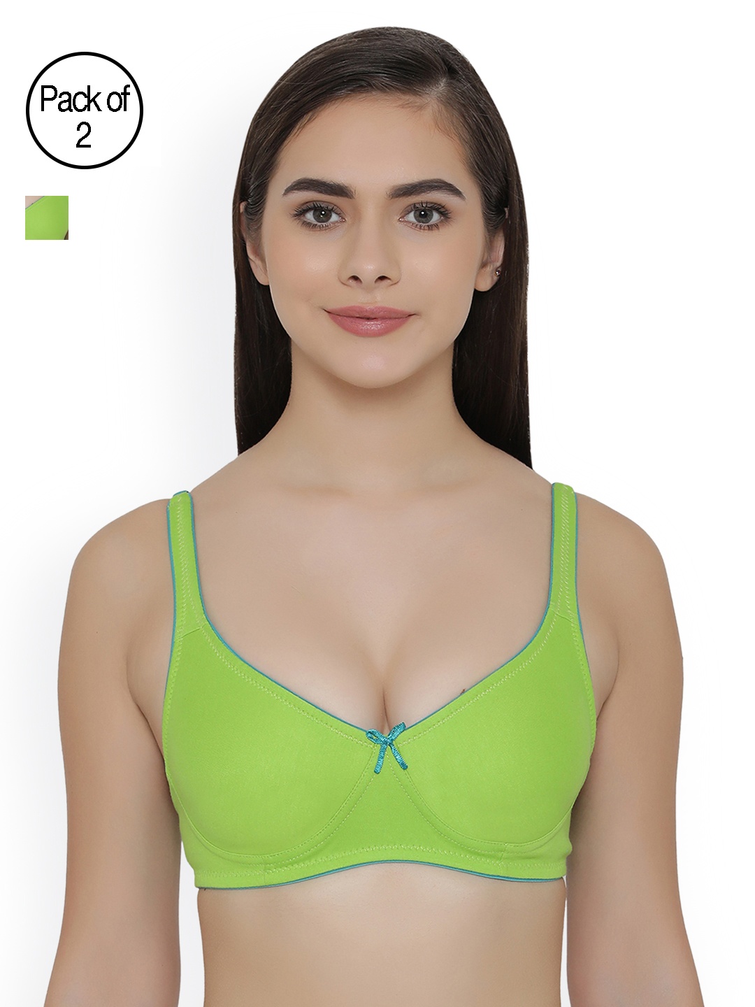 

Clovia Pack Of 2 Bra, Green