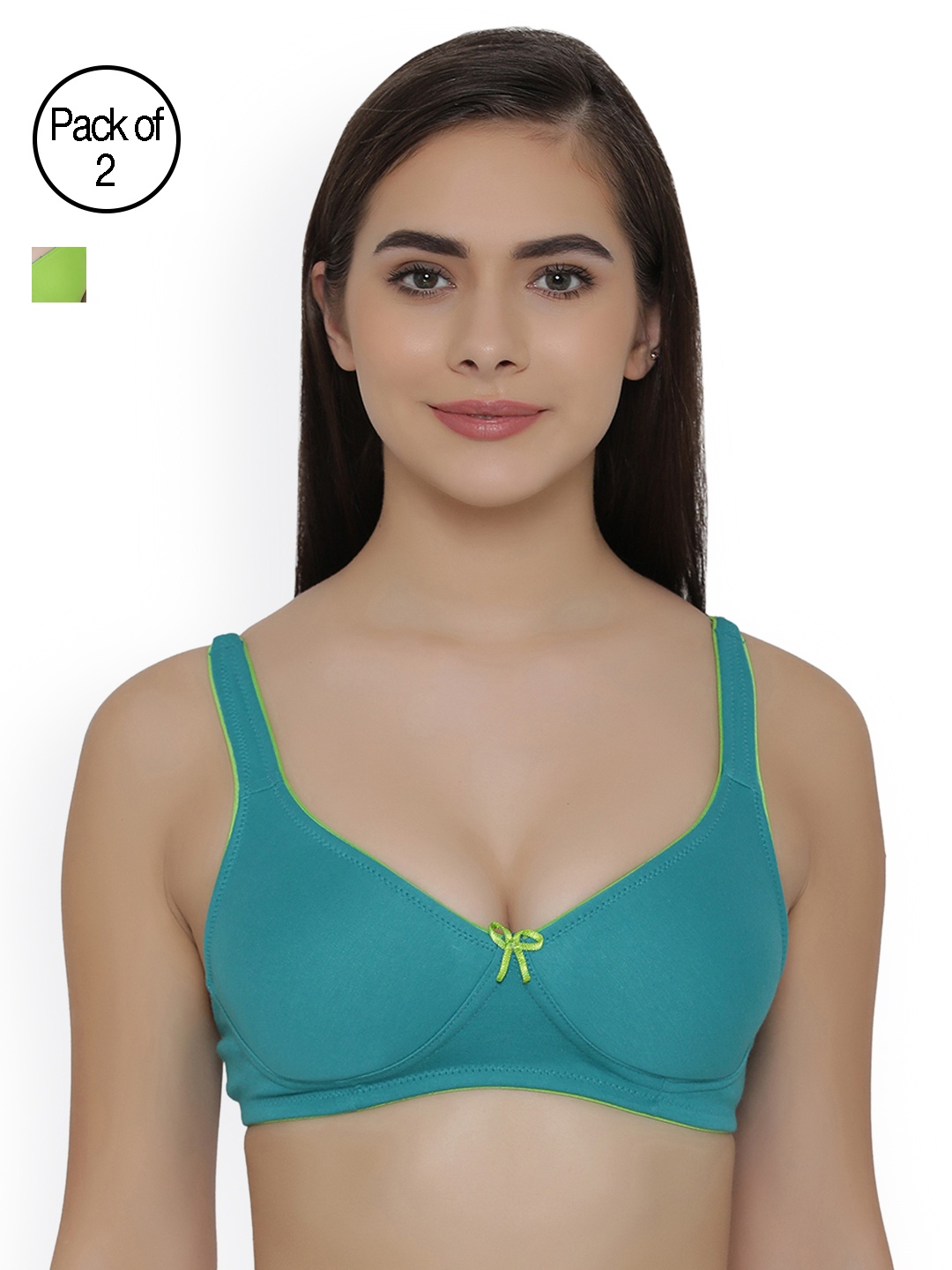 

Clovia Pack Of 2 Bra, Green