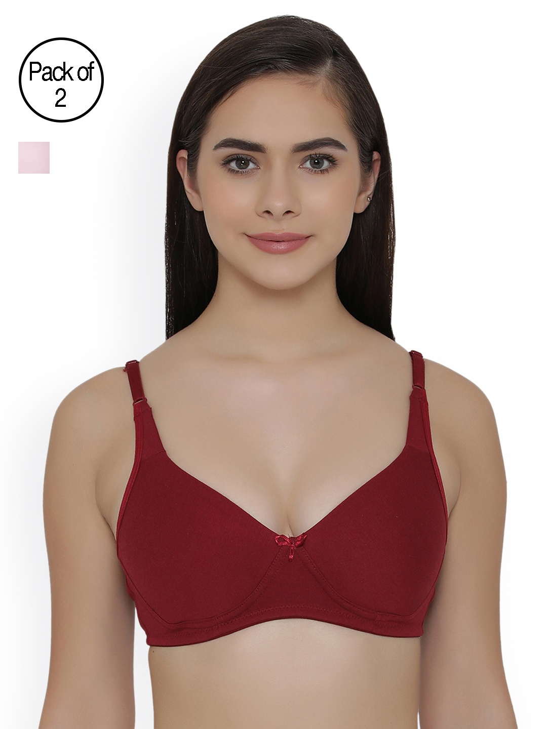 

Clovia Pack Of 2 Bra, Maroon