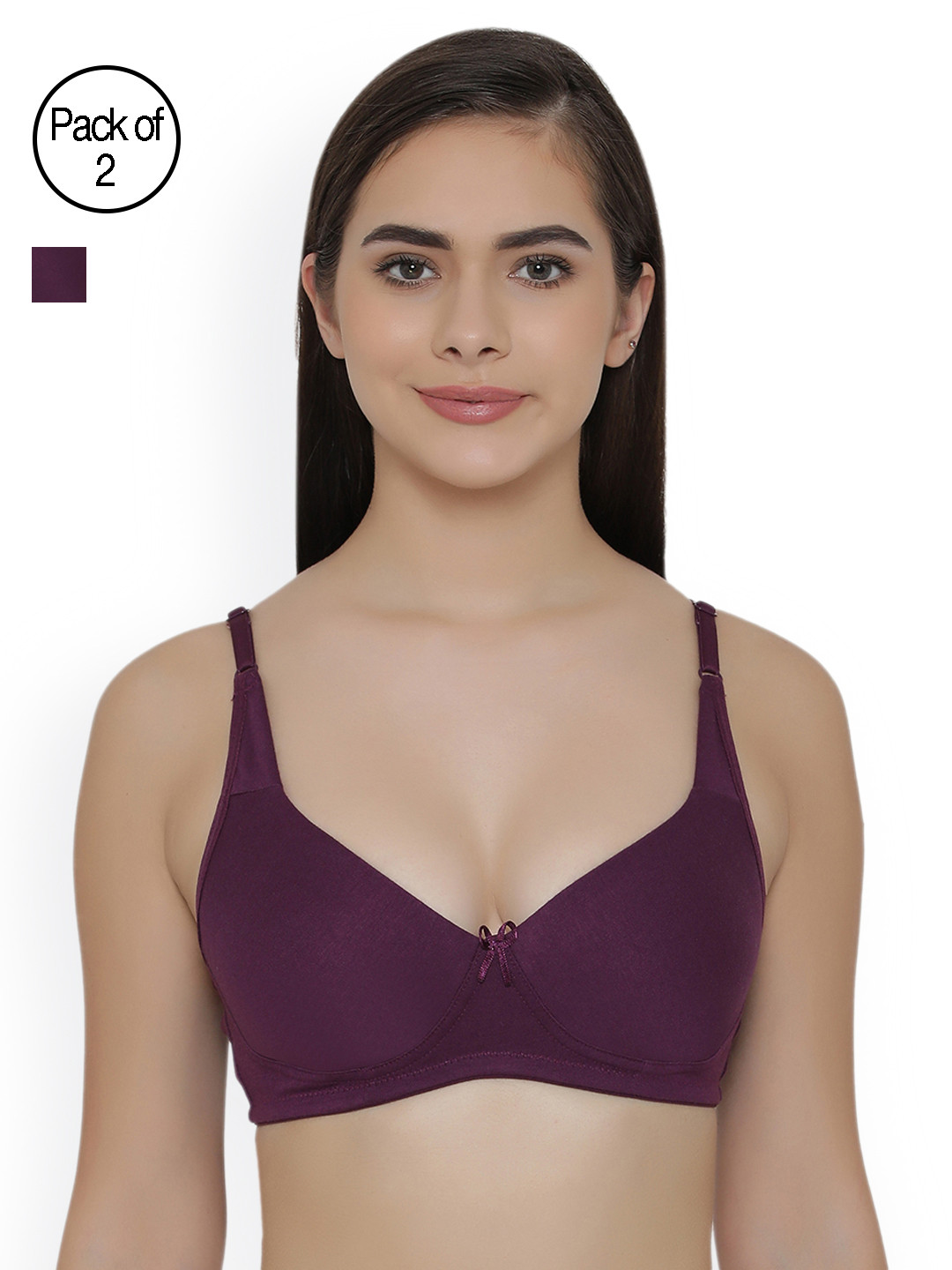 

Clovia Pack Of 2 Bra, Purple