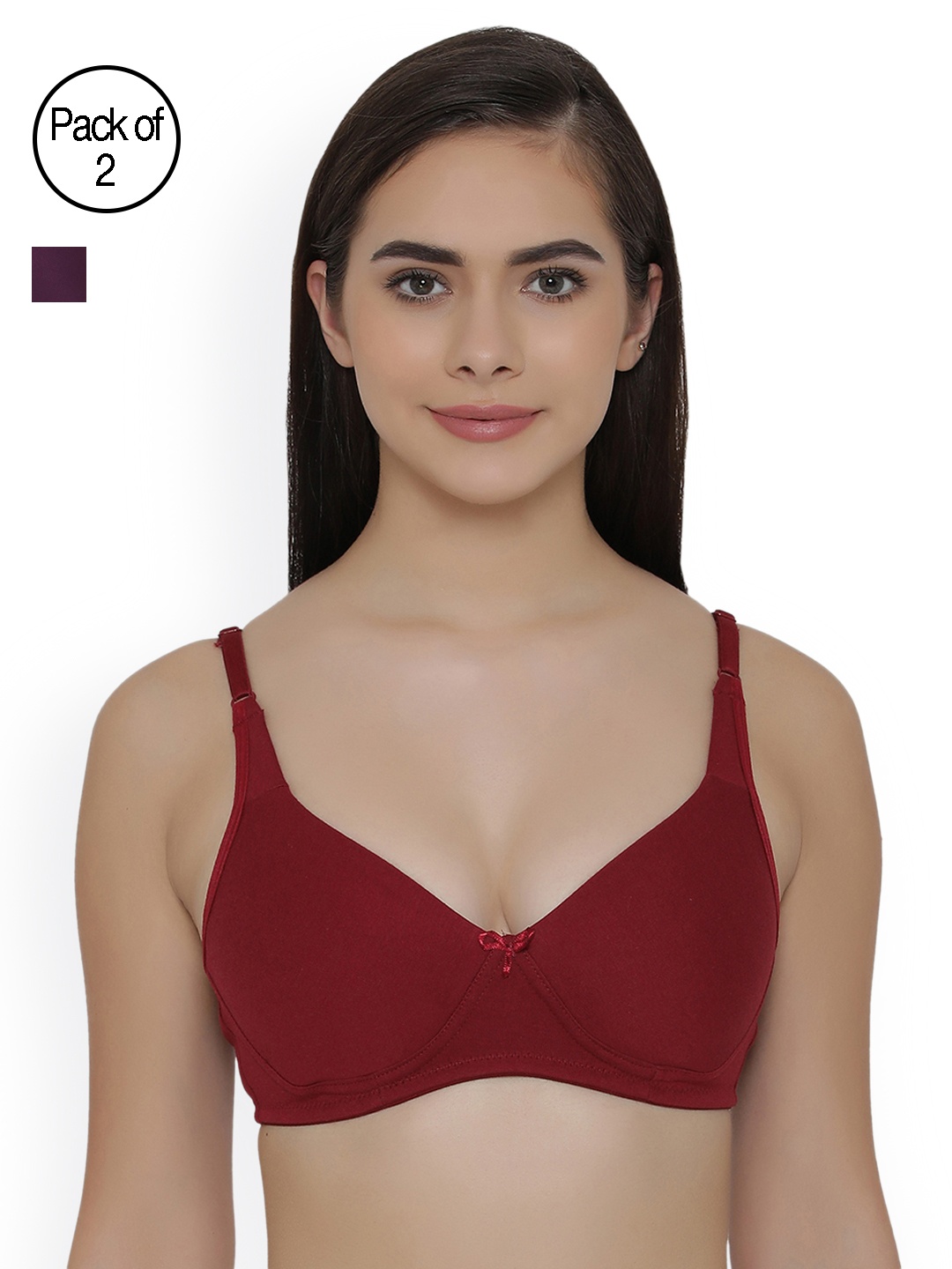 

Clovia Pack Of 2 Bra, Maroon