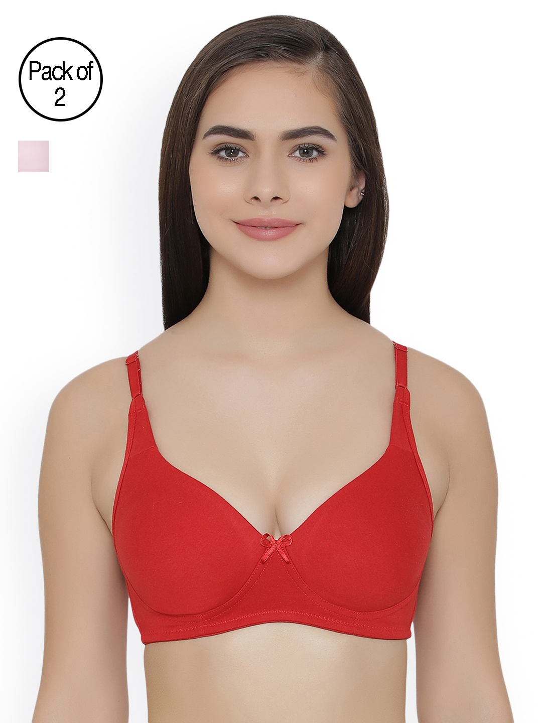 

Clovia Pack Of 2 Bra, Maroon