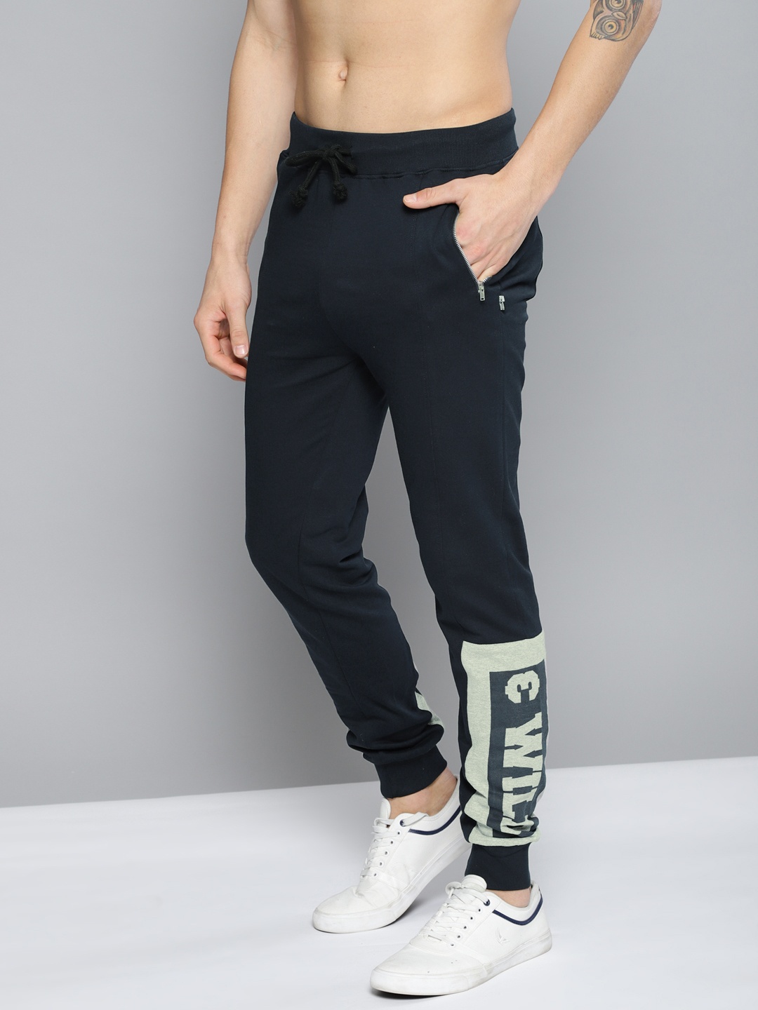 

Kook N Keech Men Navy Blue Printed Joggers