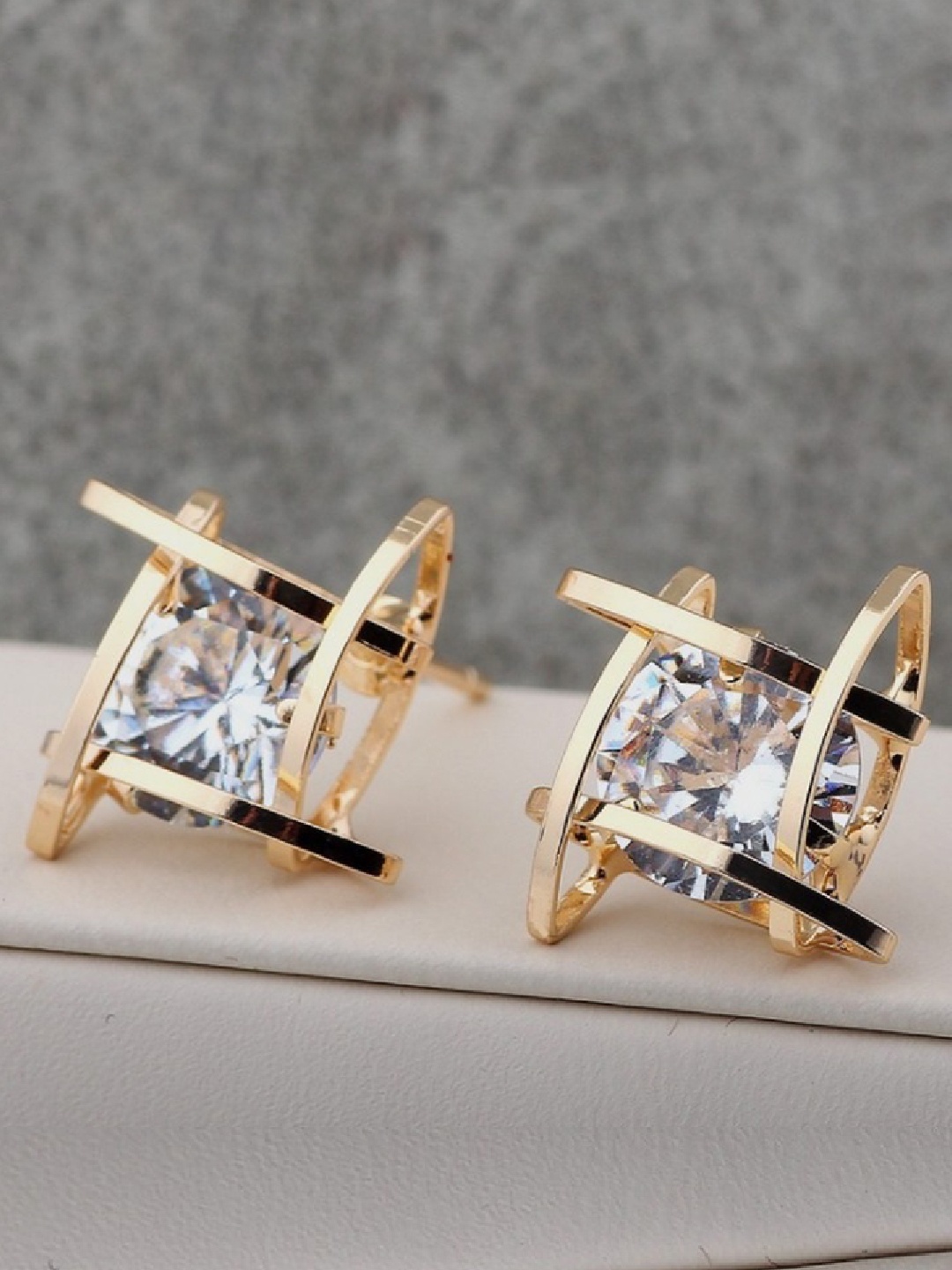 

OOMPH Gold-Toned Square Studs