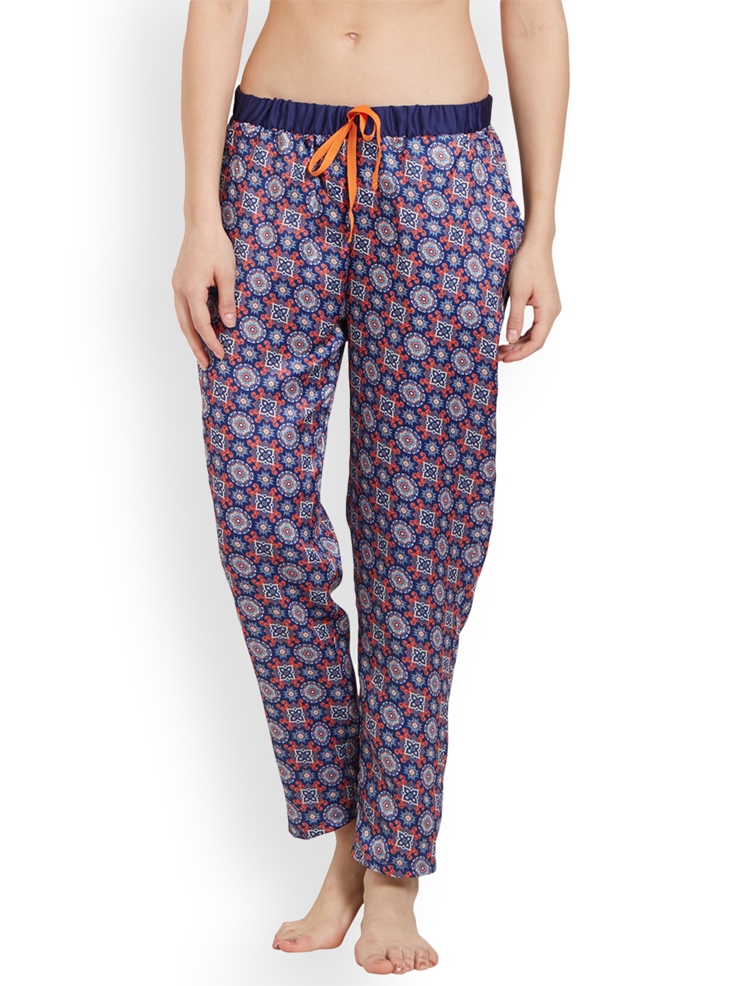 

Soie Women Navy Blue Printed Pyjama NT-70 PYJAMAIE