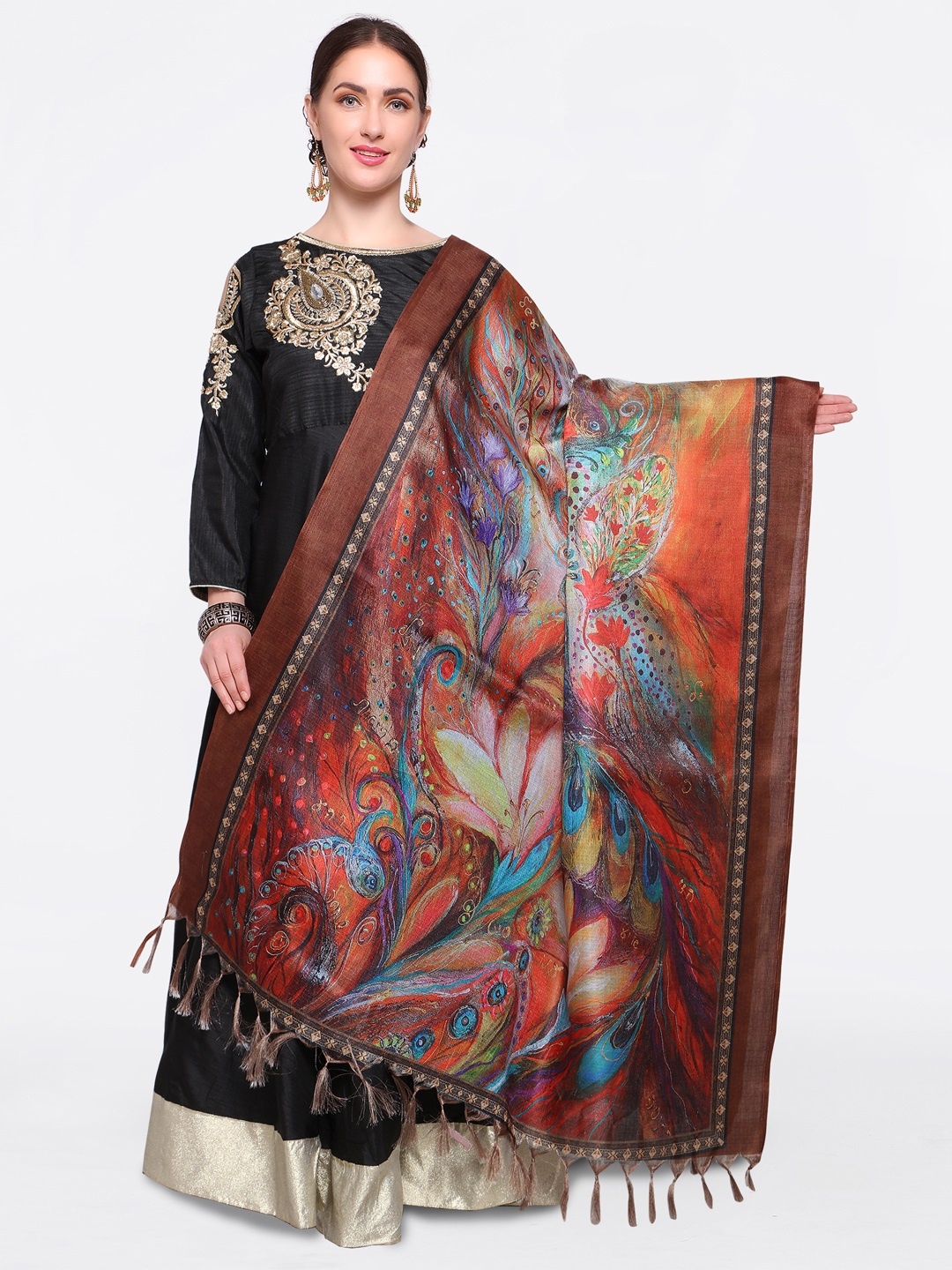 

Saree mall Multicoloured Printed Dupatta, Multi