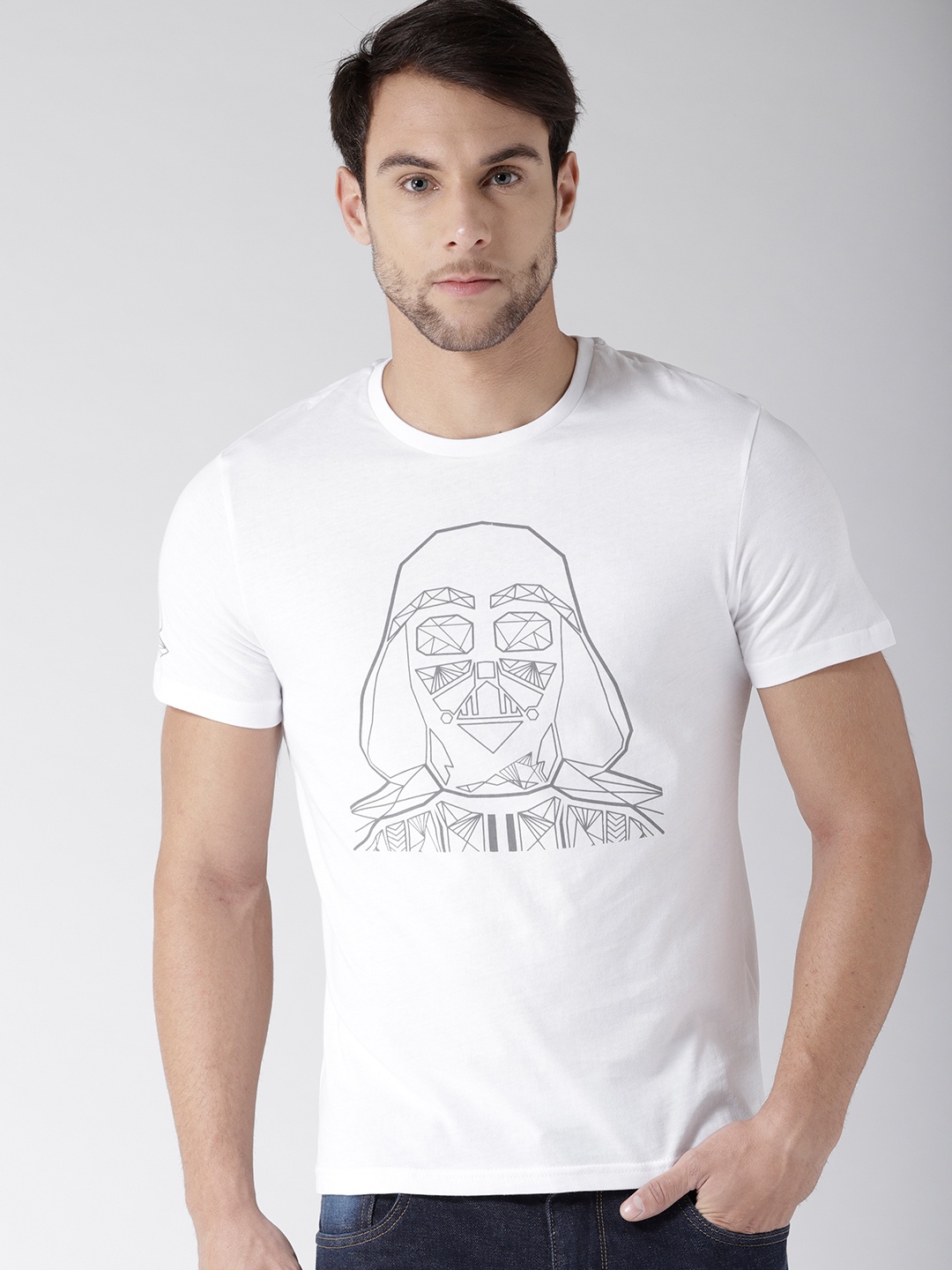

Celio Men White Printed Round Neck T-shirt