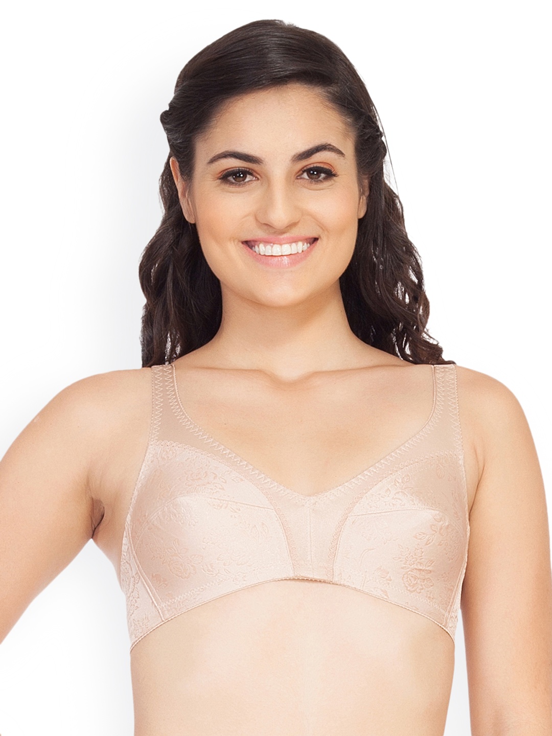 Soie Beige Minimizer Bra - Non Padded Full Coverage