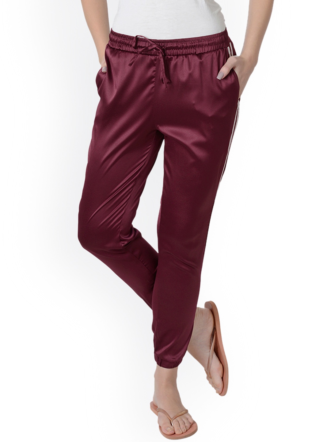 

Da Intimo Women Burgundy Solid Lounge Pants DIL123
