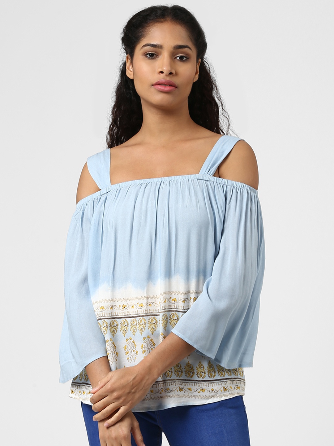

Harpa Women Blue Printed Top
