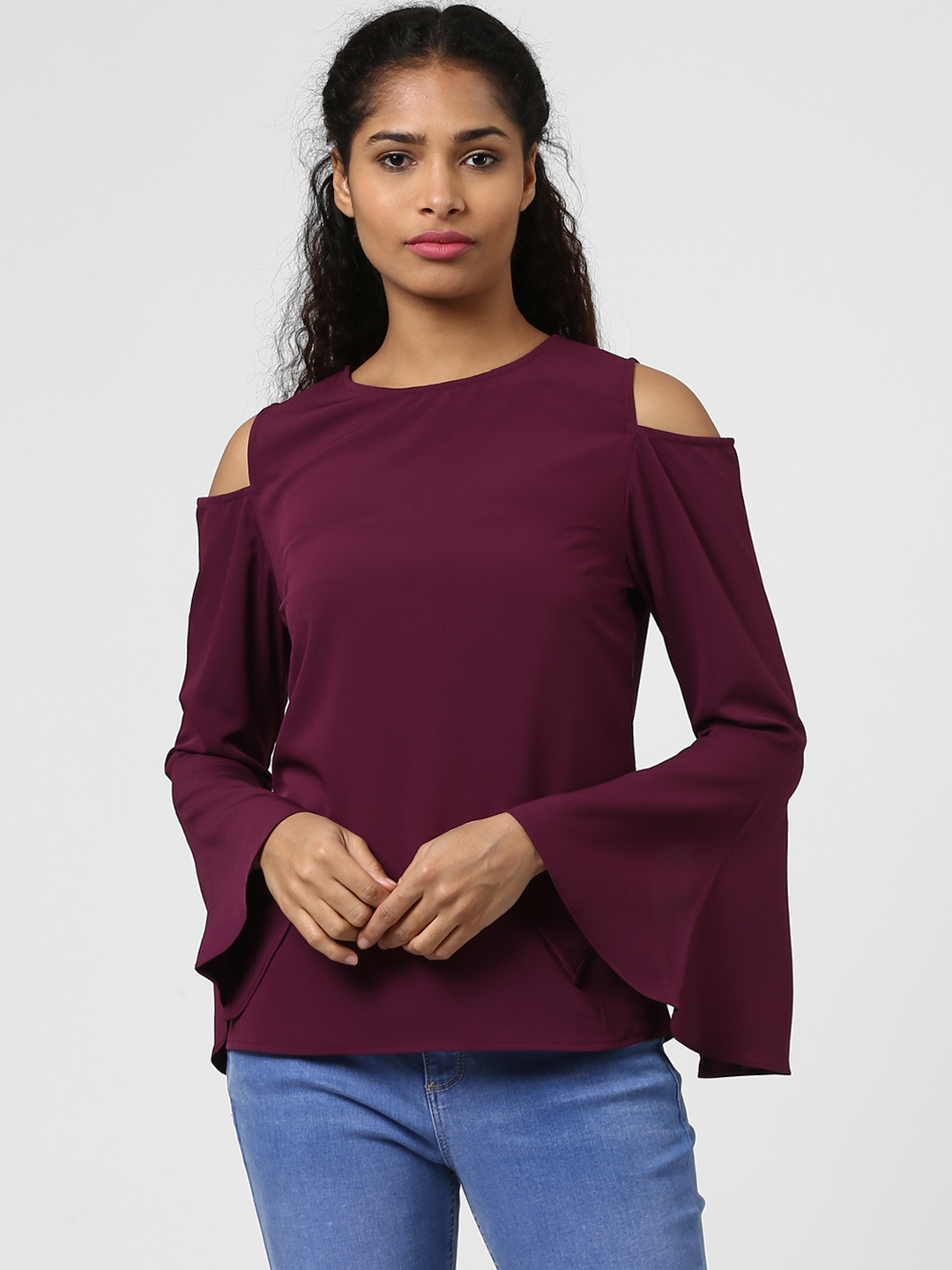 

Harpa Women Burgundy Solid Top