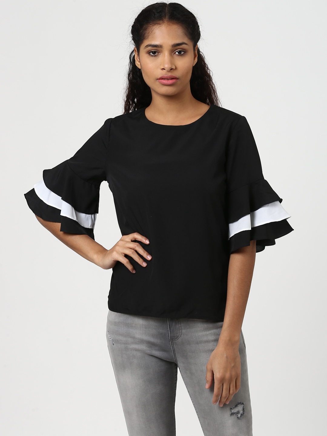 

Harpa Women Black Solid Top