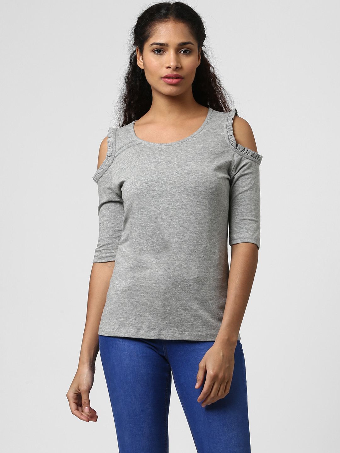 

Harpa Women Grey Solid Top