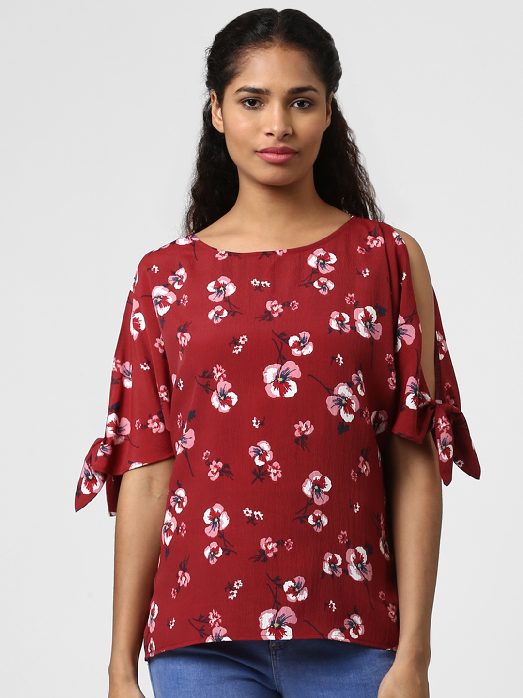 

Harpa Women Maroon Printed Top