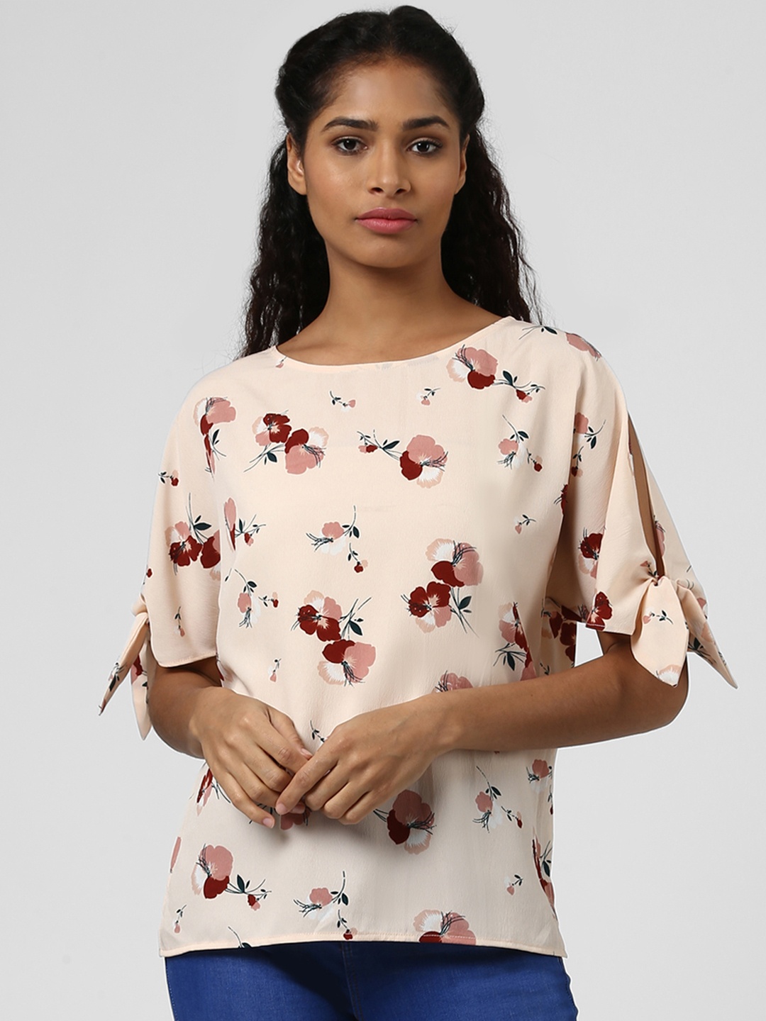 Harpa Women Beige Printed Top