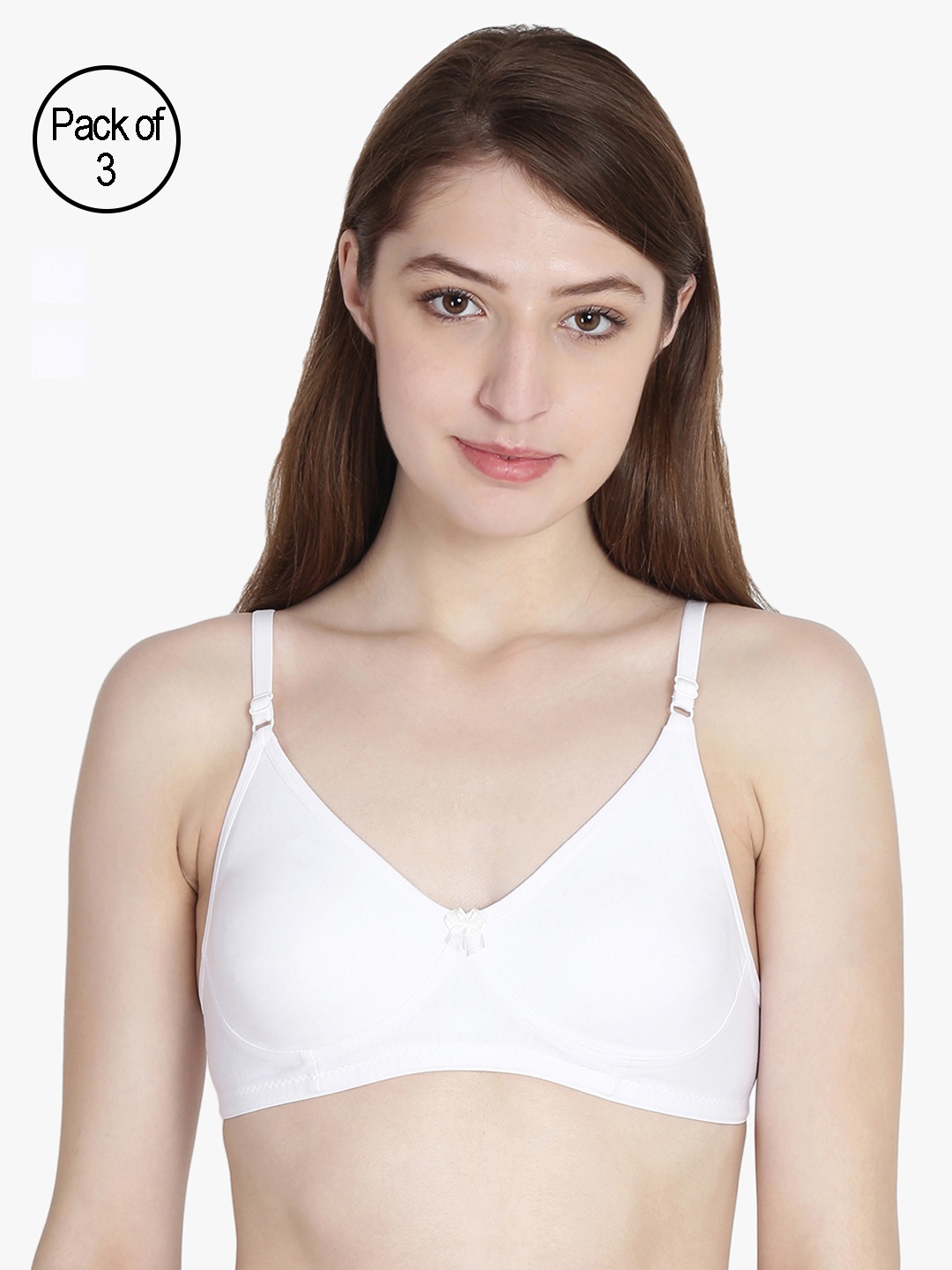 

Leading Lady White Pack of 3 Full Coverage T-Shirt Bra COOL-3-WHITE-40B