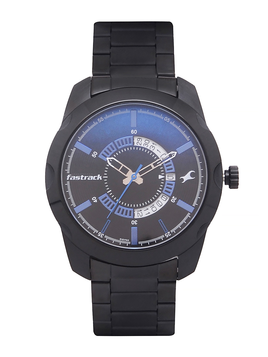 

Fastrack Unisex Black & Blue Analogue Watch 3123NM01