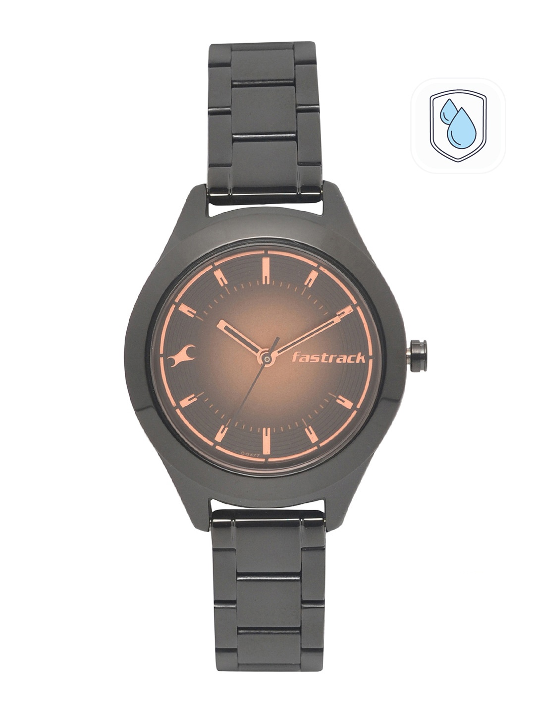 

Fastrack Unisex Black & Orange Analogue Watch