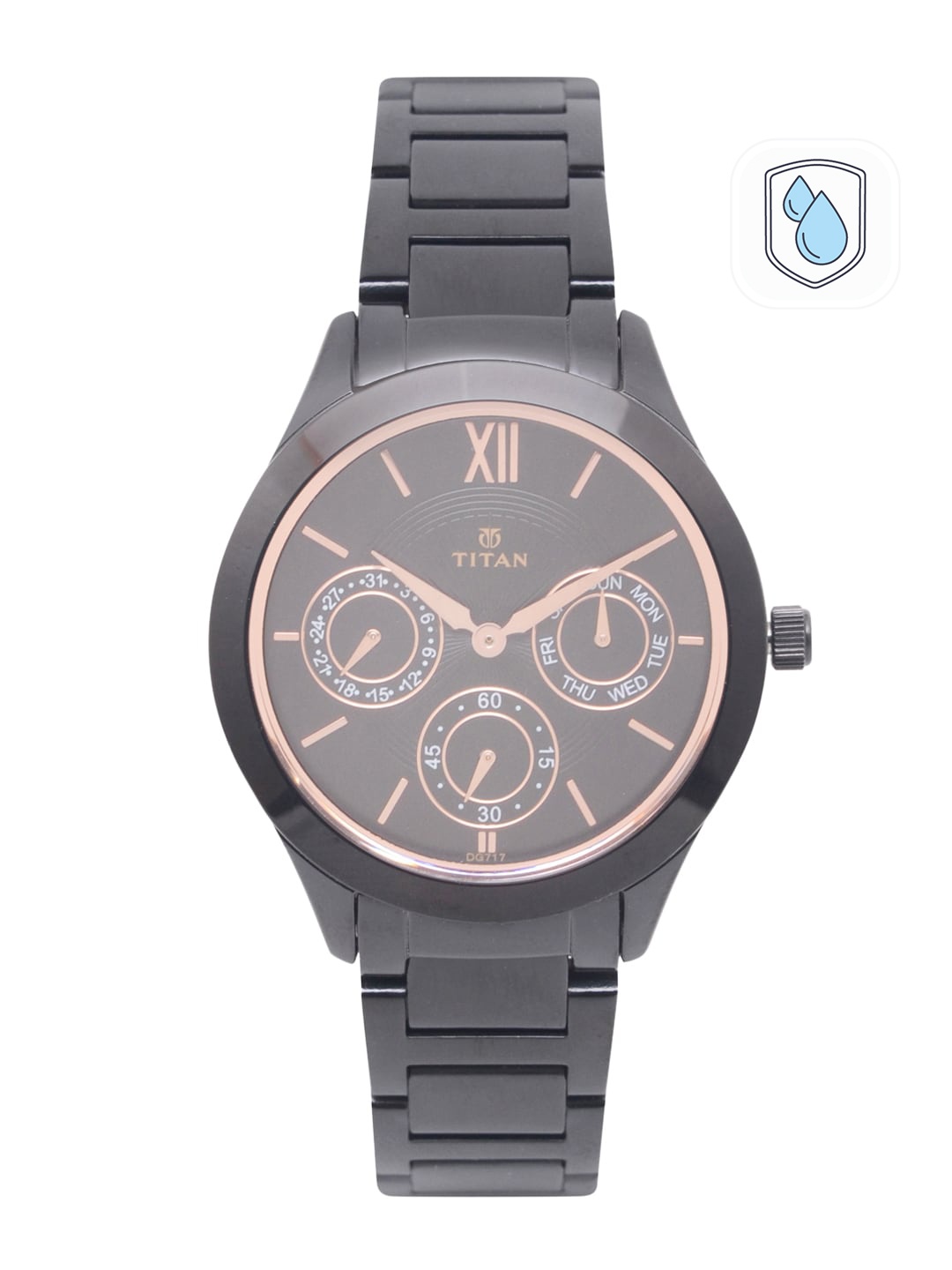 

Titan Women Black Analogue Watch 2570NM01