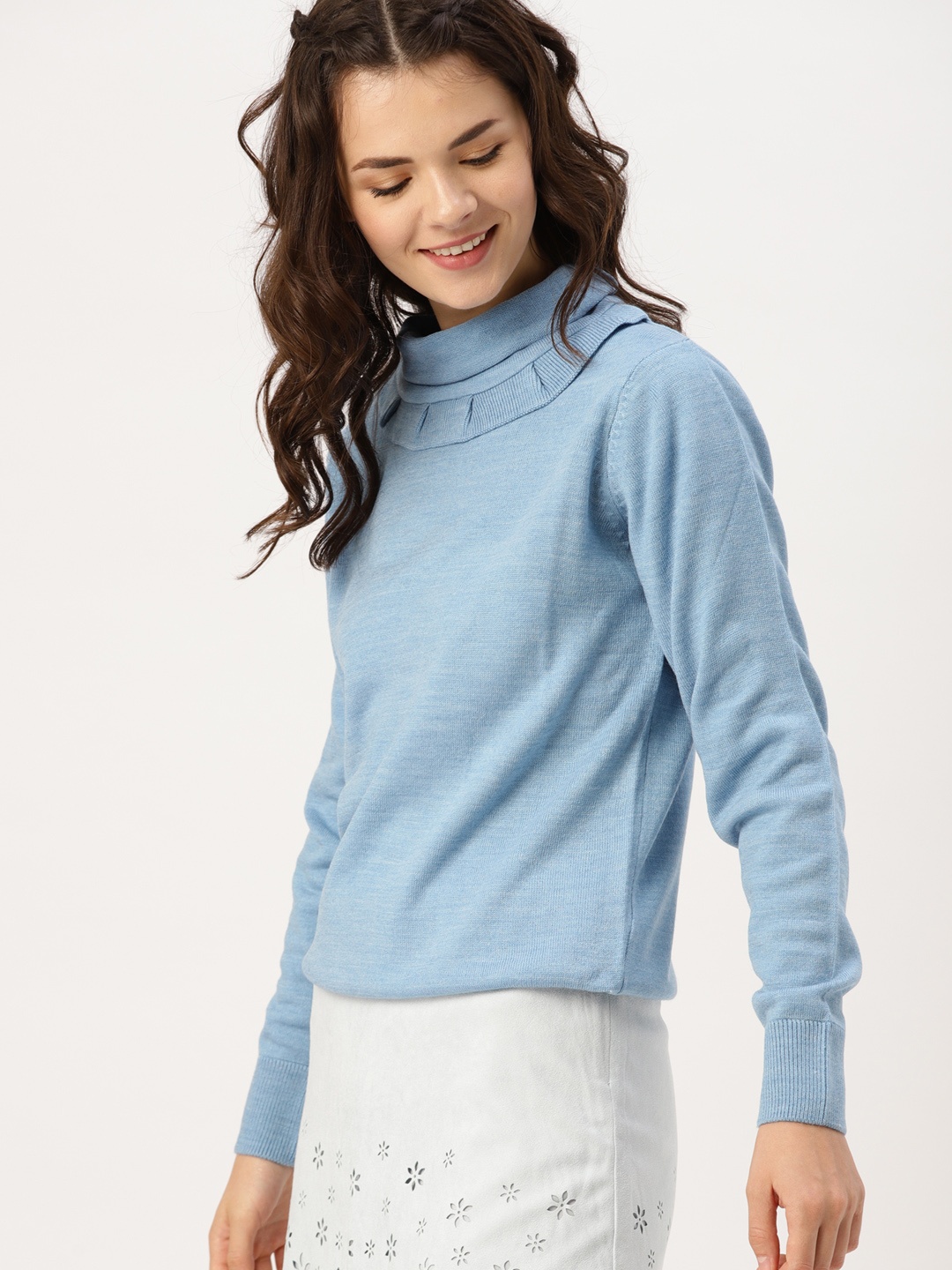 

DressBerry Women Blue Solid Pullover