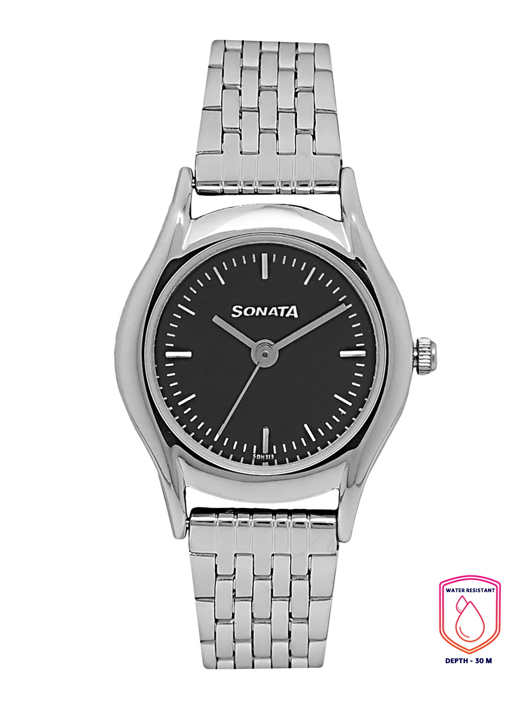 

Sonata Essentials Women Black Analogue watch NL87020SM02