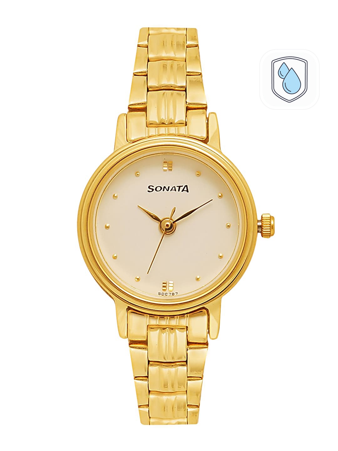 

Sonata Women White Analogue Watch 8096YM01C