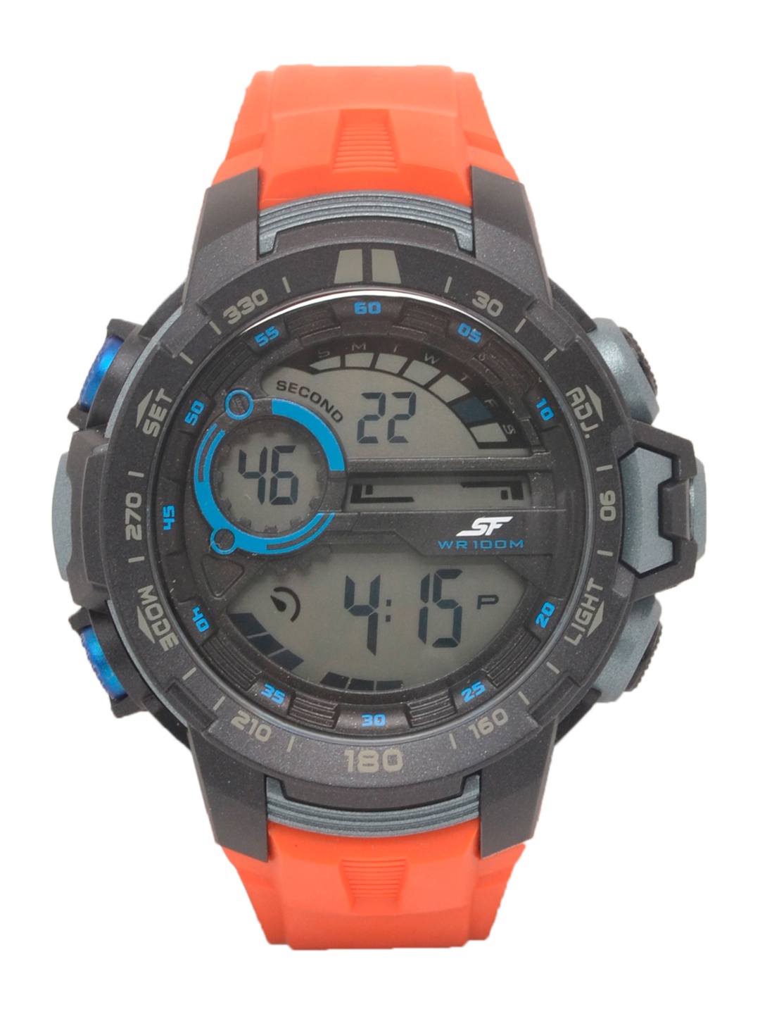 

Sonata Men Orange & Grey Digital Watch 77074PP04