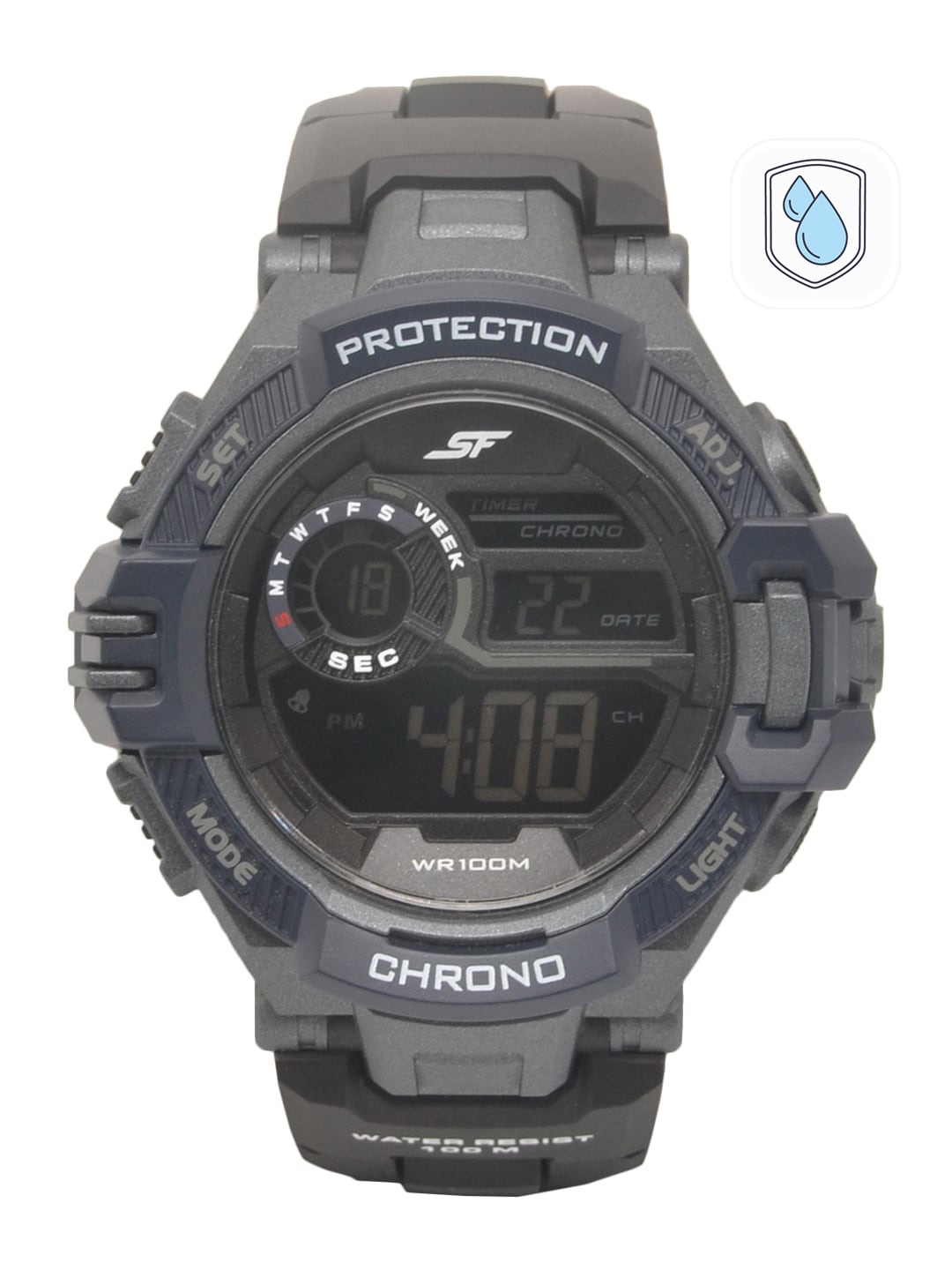 

Sonata Men Black & Grey Digital Watch 77075PP02