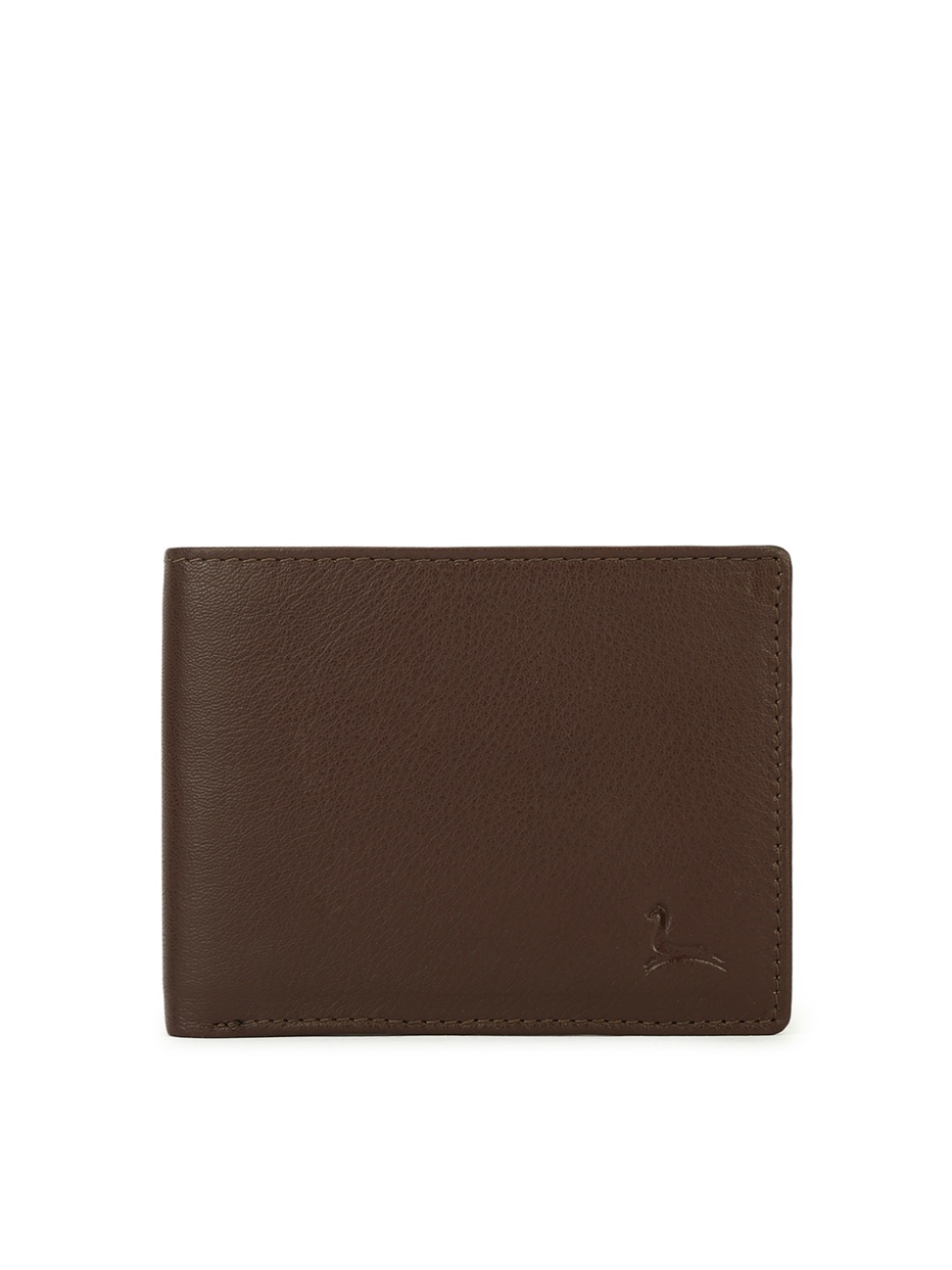 

Pacific Gold Men Brown Solid Two Fold Leather Wallet