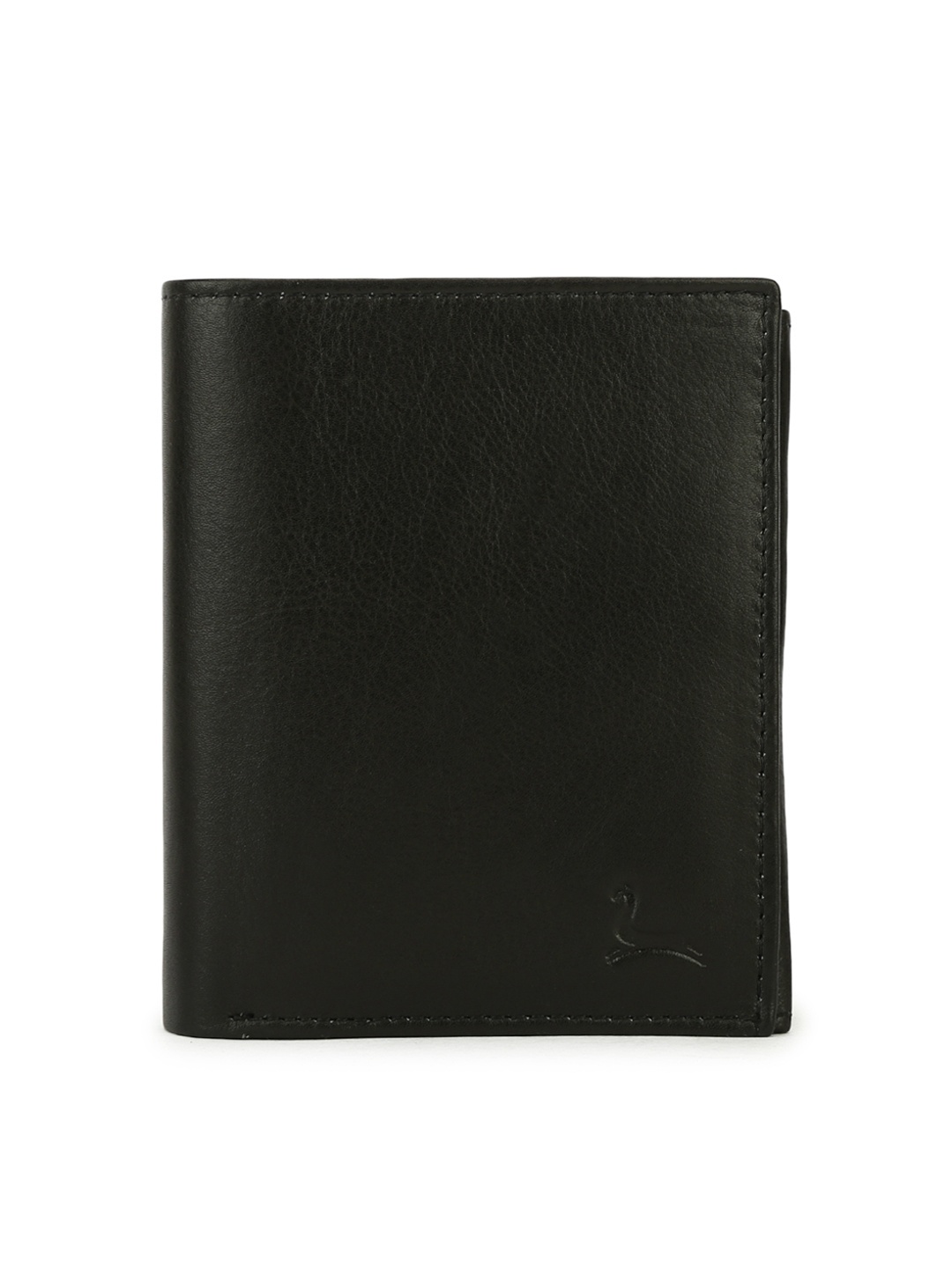 

Pacific Gold Men Black Solid Two Fold Leather Wallet
