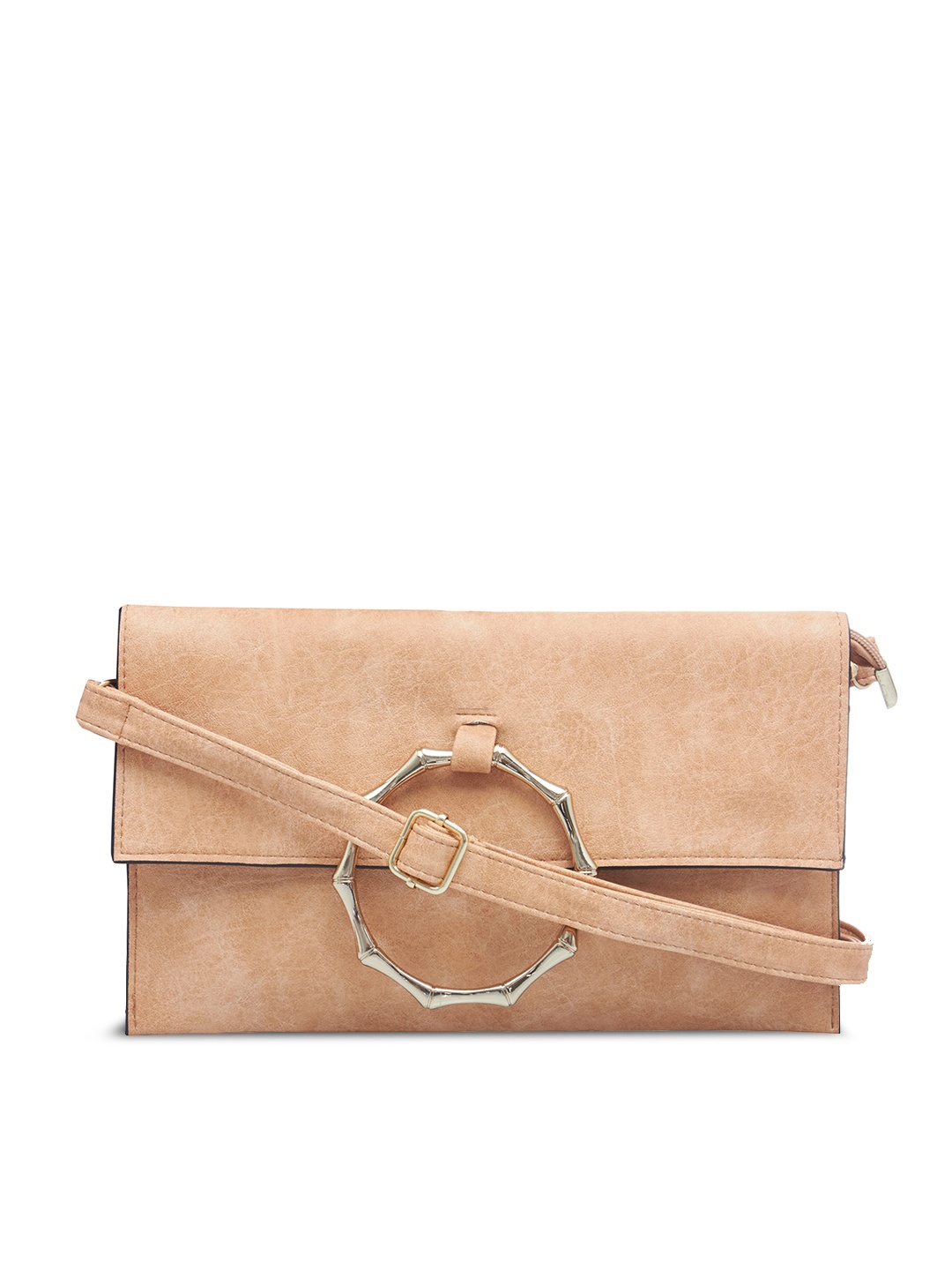 

Satchel Bags Cream-Coloured Solid Sling Bag
